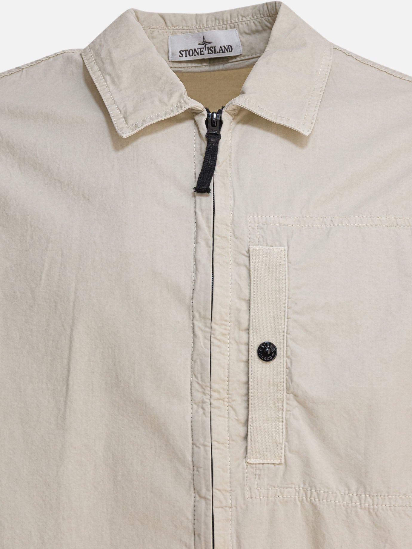 Giacche overshirt Logo  Beige - Stone Island Uomo | PDP | VIETTI Online Store | thumbnail_3