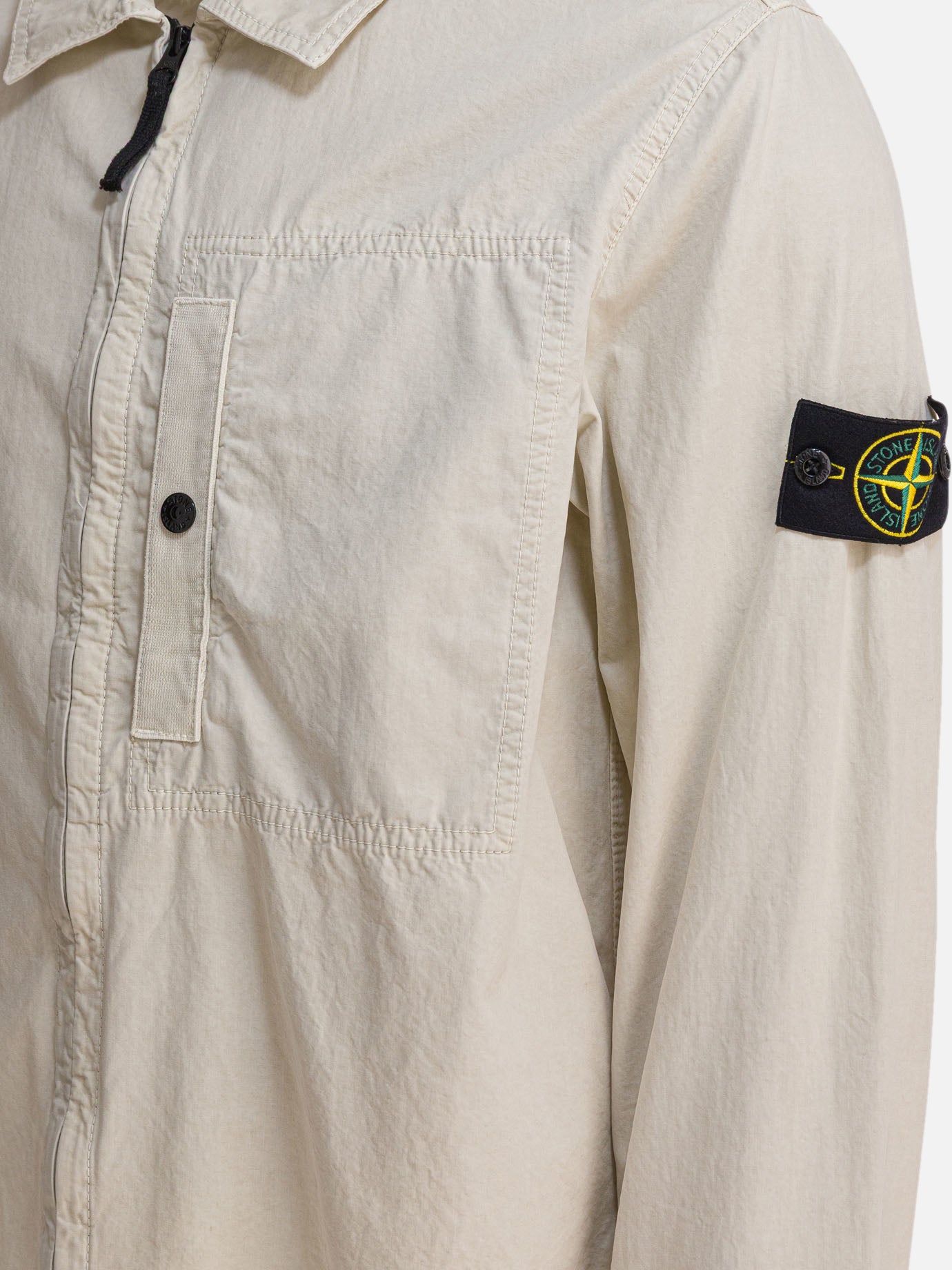 Giacche overshirt Logo  Beige - Stone Island Uomo | PDP | VIETTI Online Store | thumbnail_4