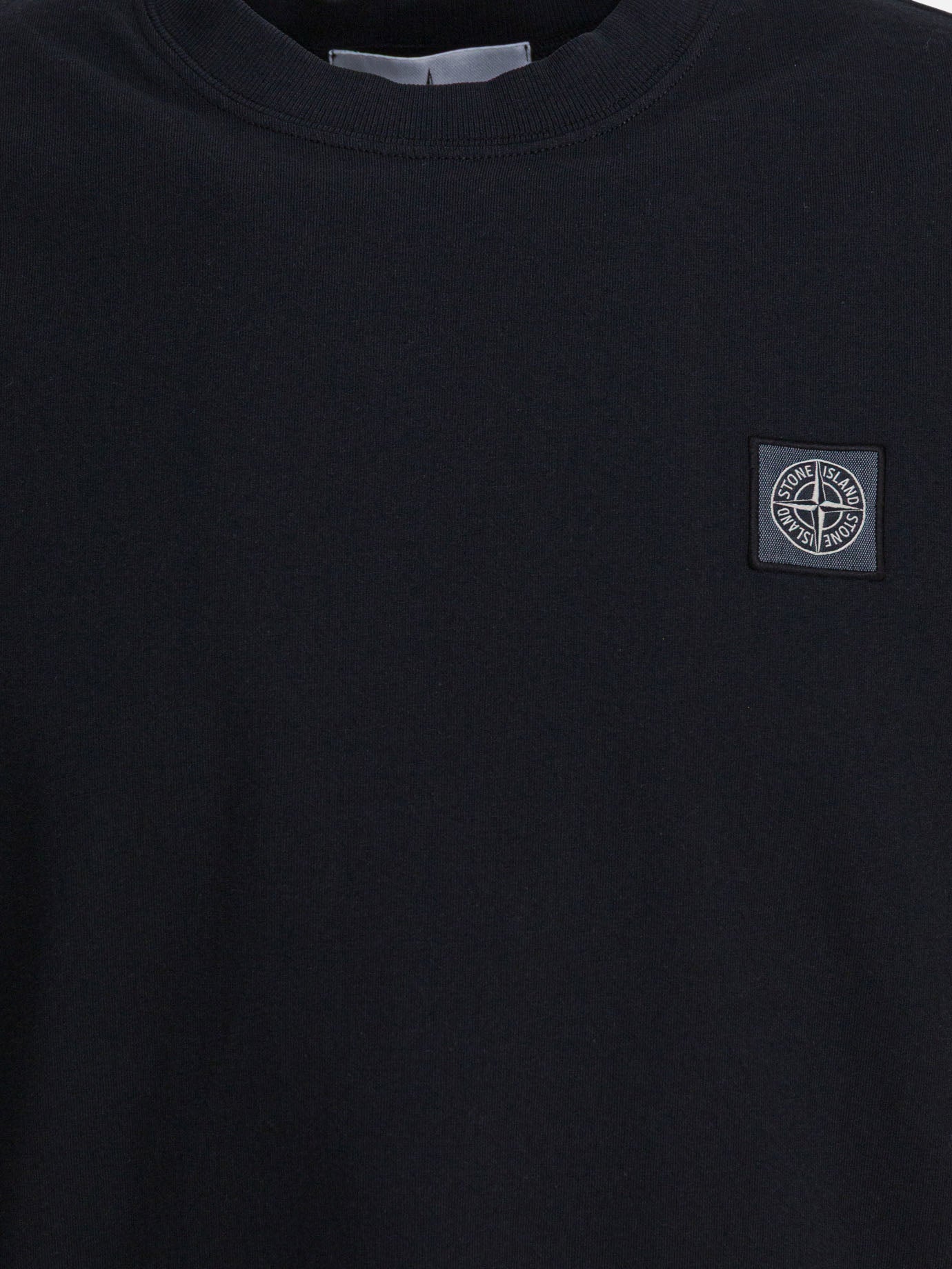 T-shirt girocollo Logo  Nero - Stone Island Uomo | PDP | VIETTI Online Store | thumbnail_3
