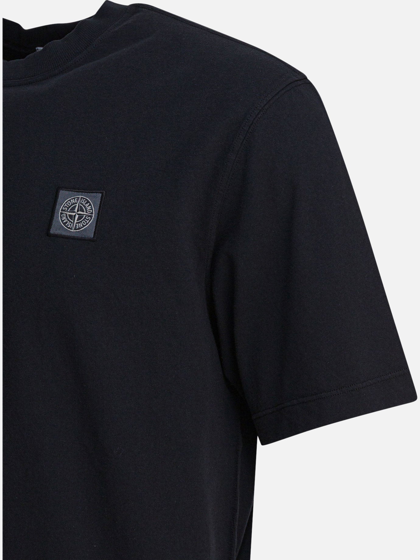 T-shirt girocollo Logo  Nero - Stone Island Uomo | PDP | VIETTI Online Store | Zoom-Modal_4
