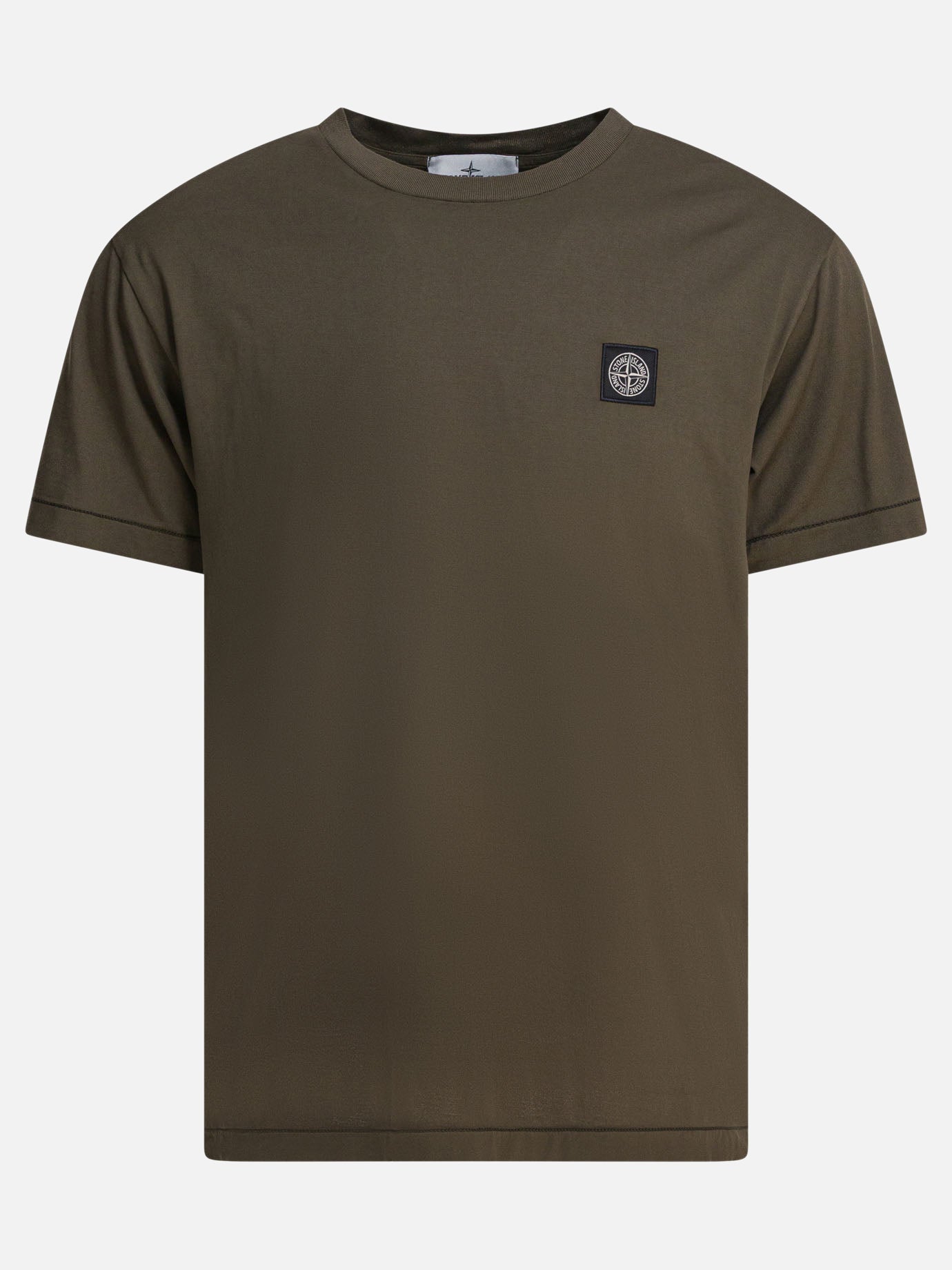 T-shirt girocollo Logo  Verde - Stone Island Uomo | PDP | VIETTI Online Store | thumbnail