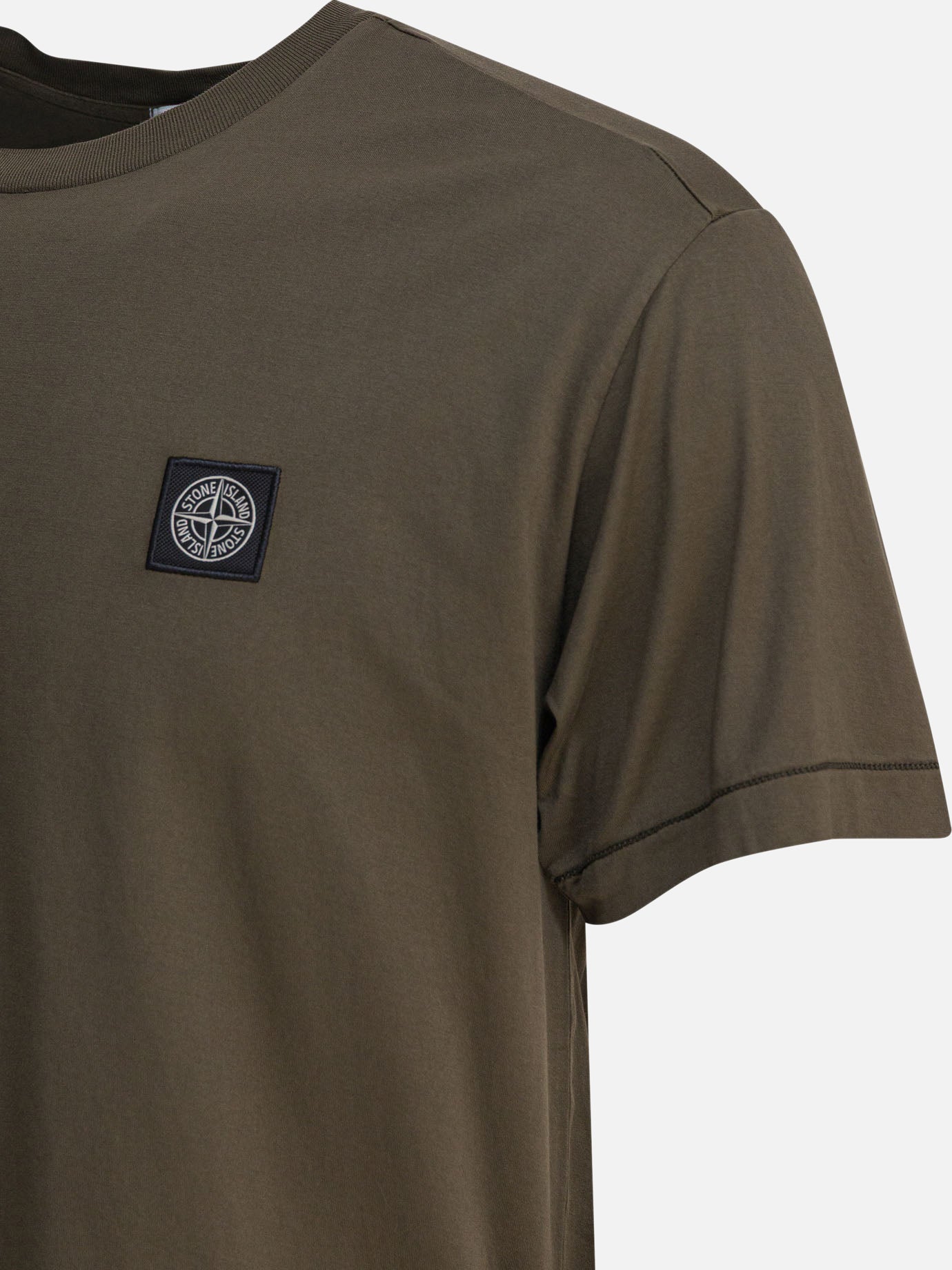 T-shirt girocollo Logo  Verde - Stone Island Uomo | PDP | VIETTI Online Store | thumbnail_4
