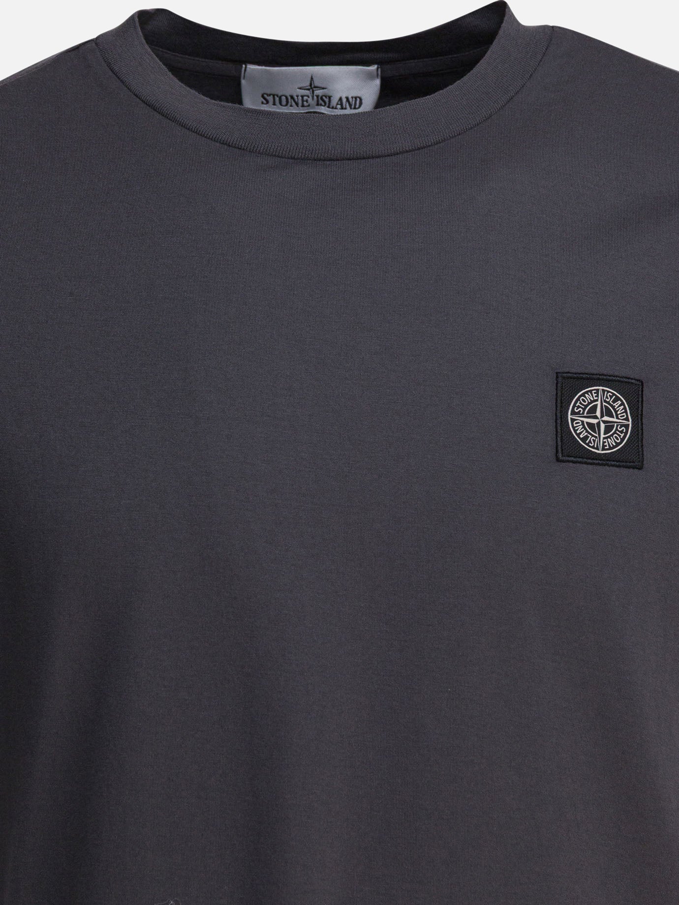 T-shirt girocollo Logo  Grigio - Stone Island Uomo | PDP | VIETTI Online Store | thumbnail_3