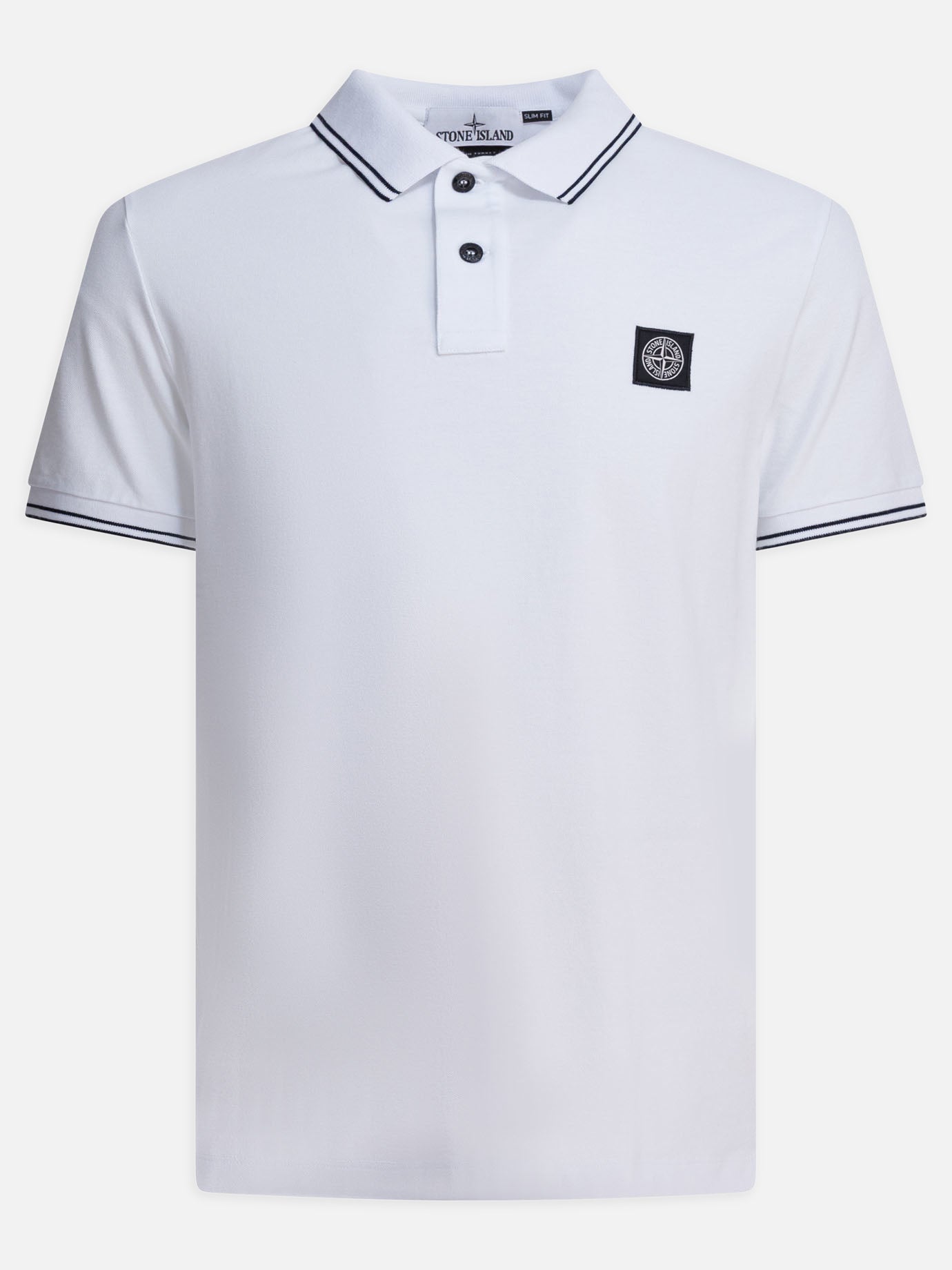 Polo shirts with buttons Logo  White - Stone Island Men | PDP | VIETTI Online Store | Zoom-Modal
