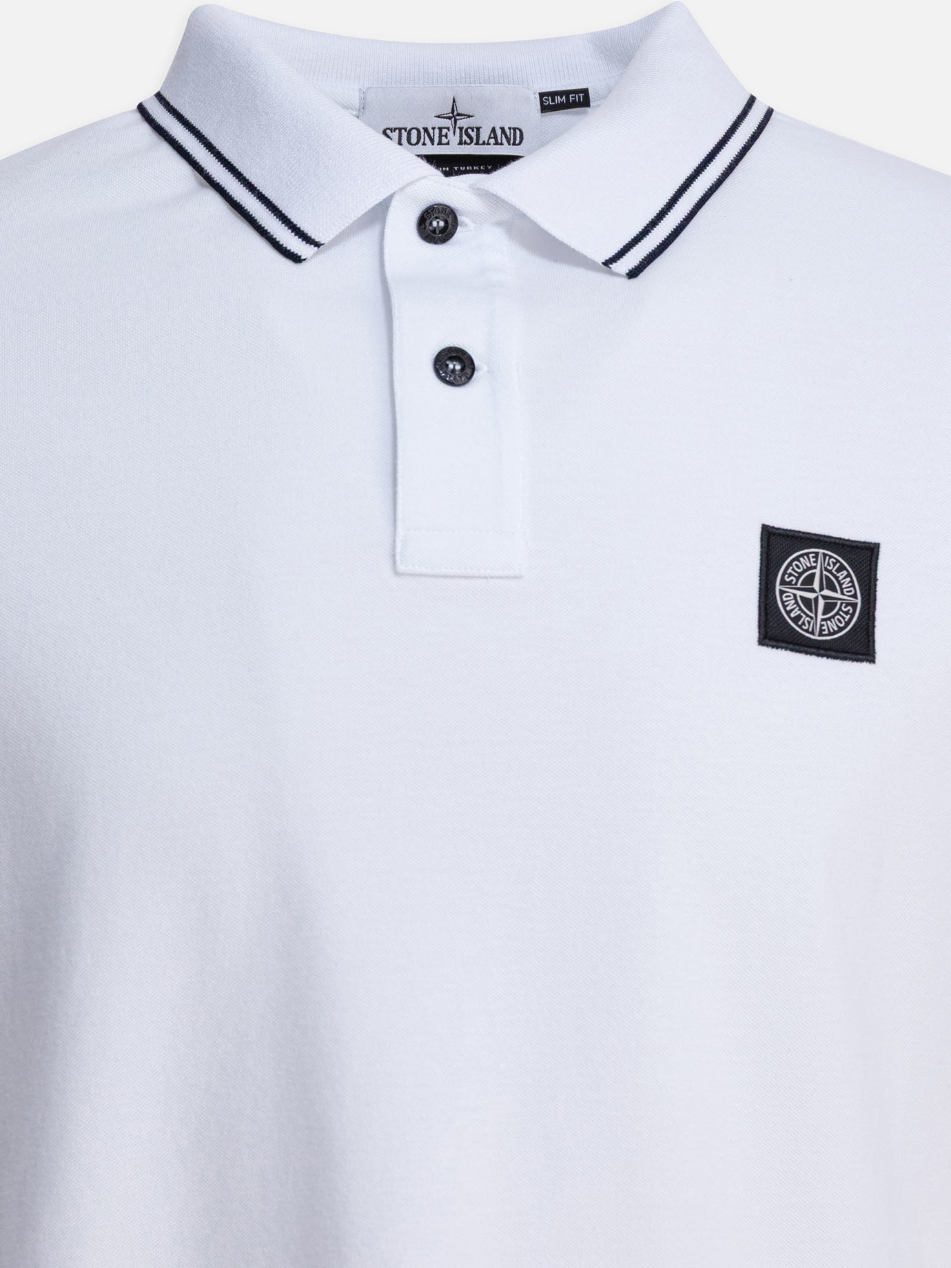 Polo shirts with buttons Logo  White - Stone Island Men | PDP | VIETTI Online Store | Zoom-Modal_3
