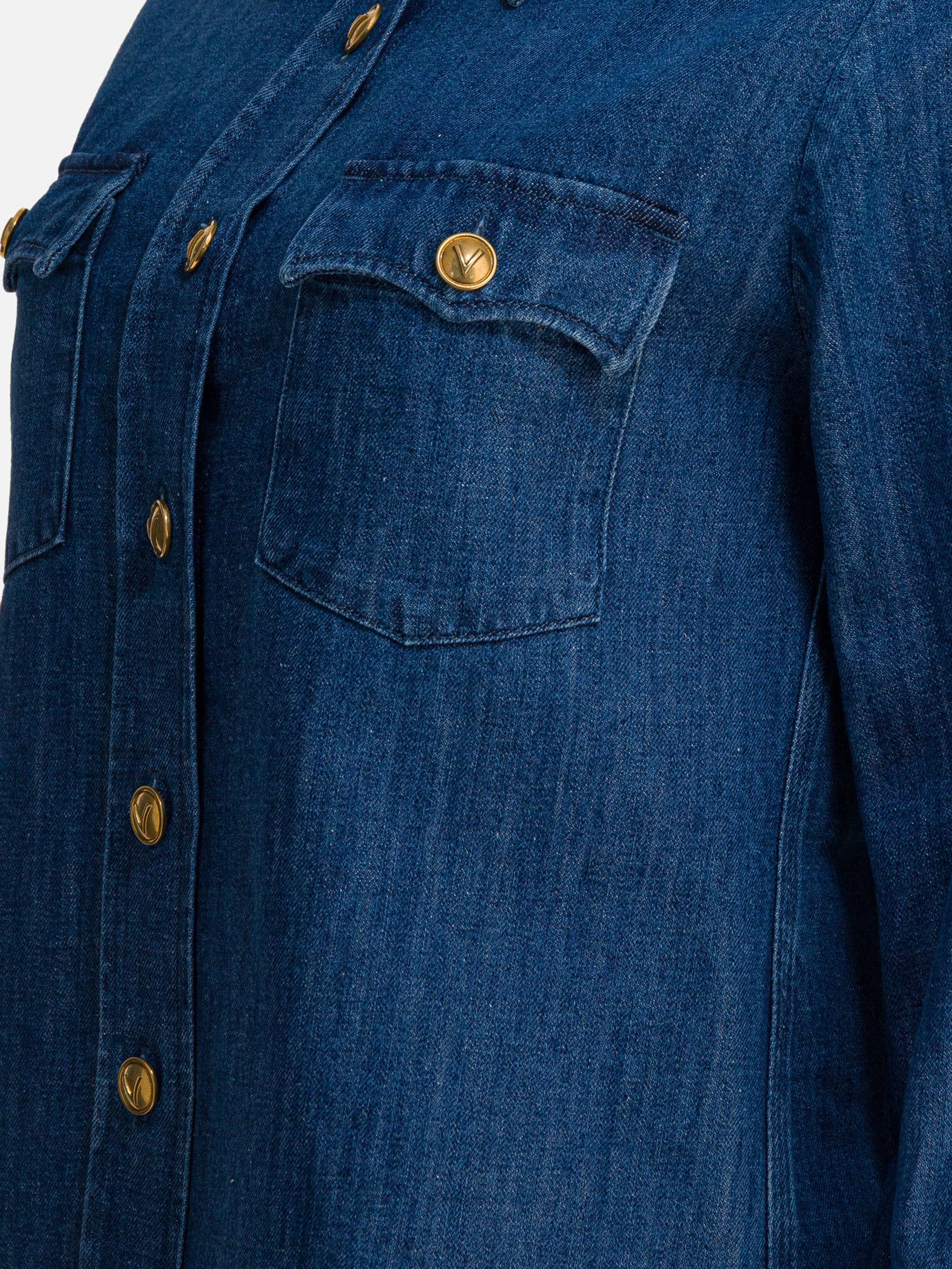 Camicie casual Solid colour  Blu - Valentino Donna | PDP | VIETTI Online Store | Zoom-Modal_4
