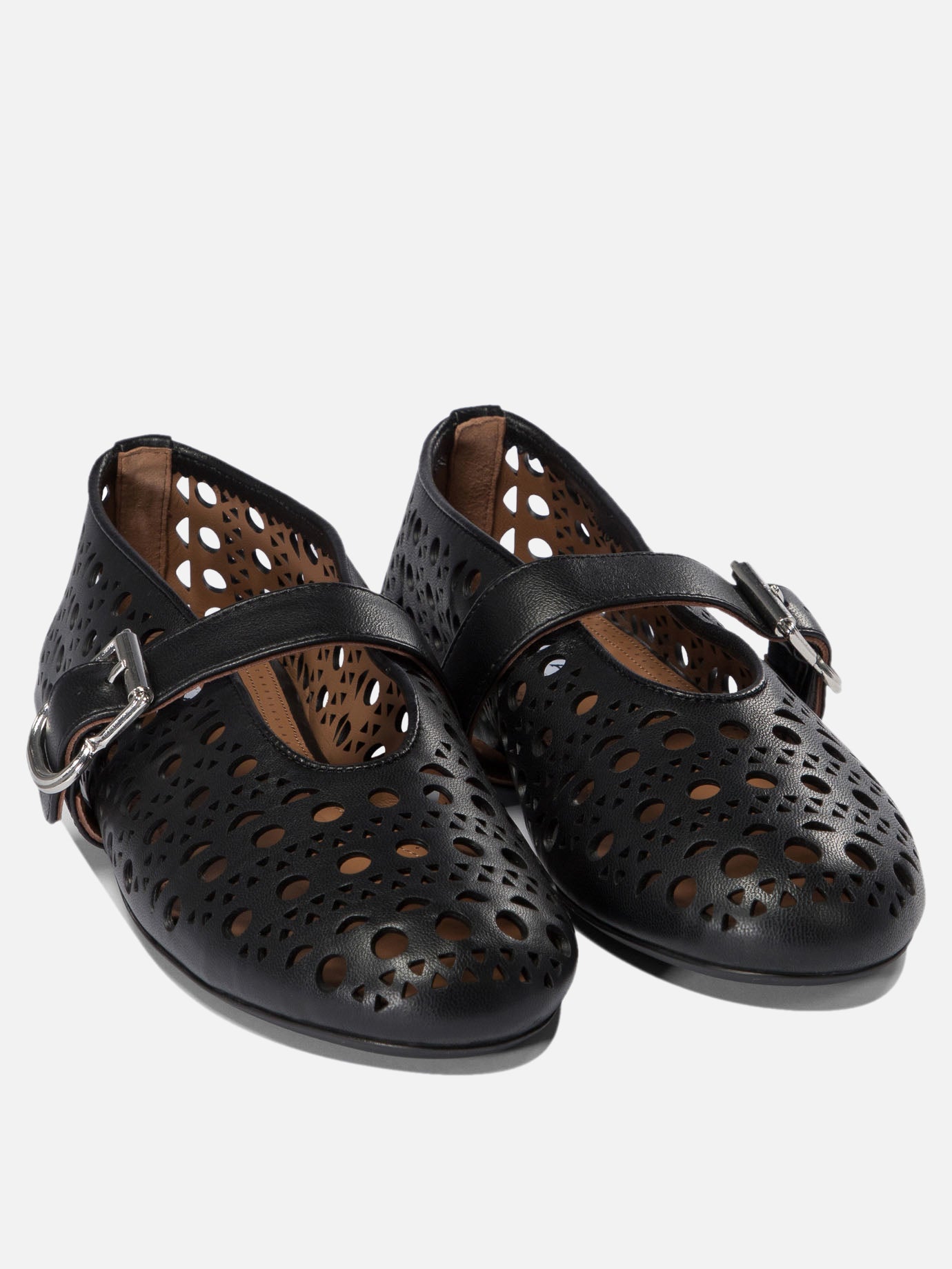 Mary Jane ballet flats 100% lamb leather - 100% rubber  Black - Alaïa Women | PDP | VIETTI Online Store | Zoom-Modal_2
