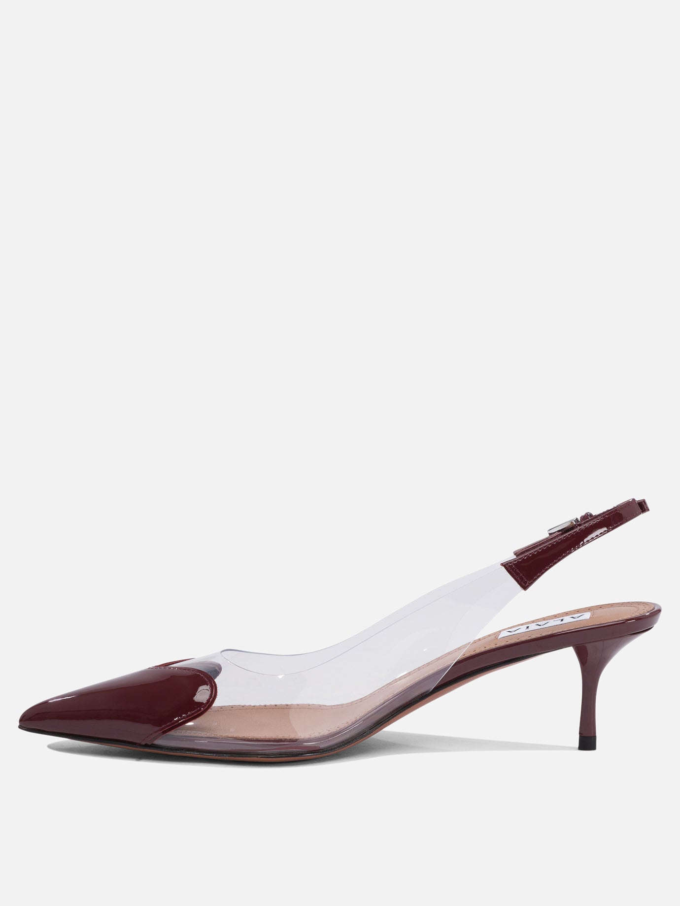 Slingback 50% patent calfskin 50% polyurethane - 95% leather 5% rubber  Bordeaux - Alaïa Donna | PDP | VIETTI Online Store | Zoom-Modal_3
