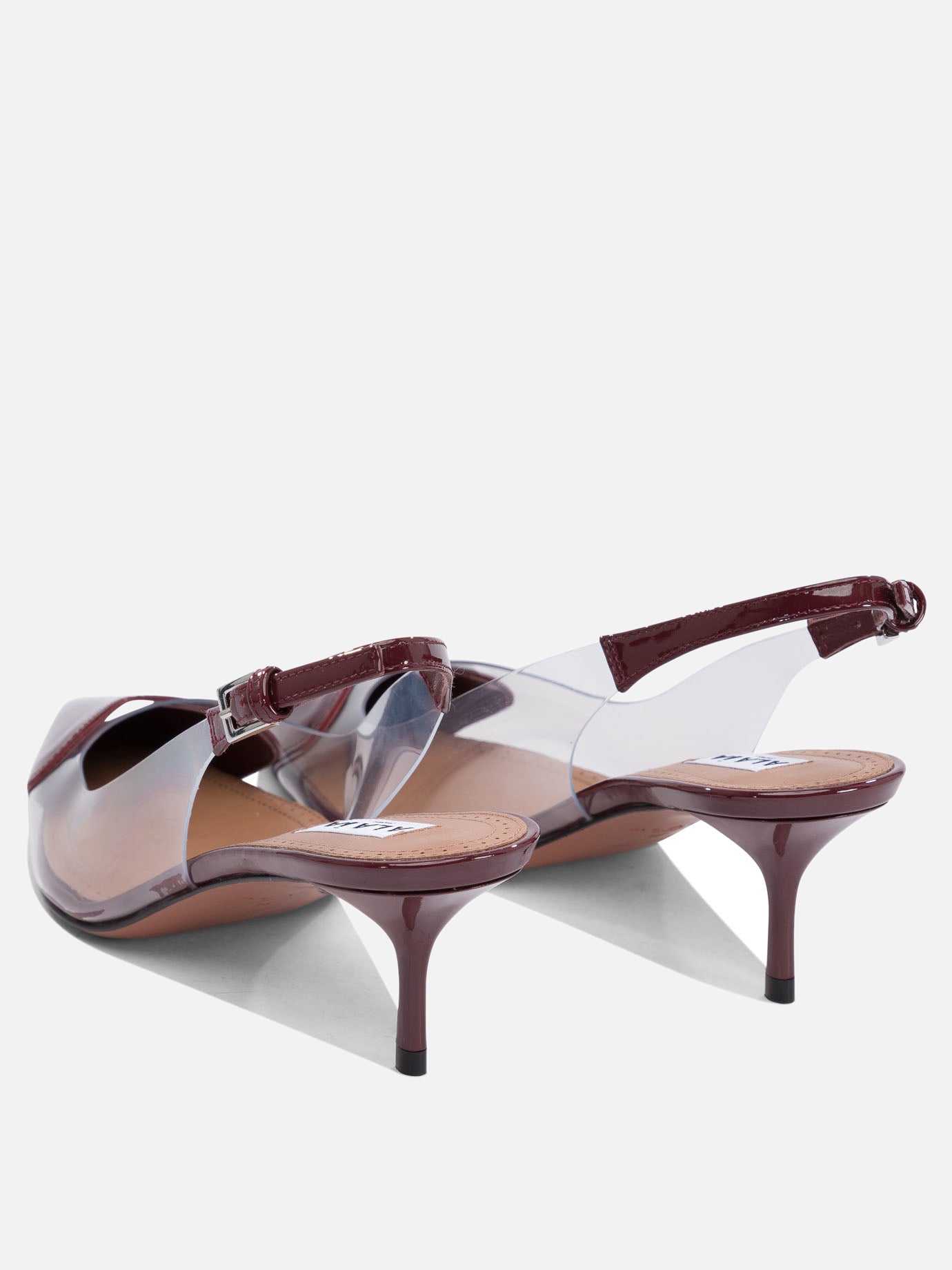 Slingback 50% patent calfskin 50% polyurethane - 95% leather 5% rubber  Bordeaux - Alaïa Donna | PDP | VIETTI Online Store | Zoom-Modal_4
