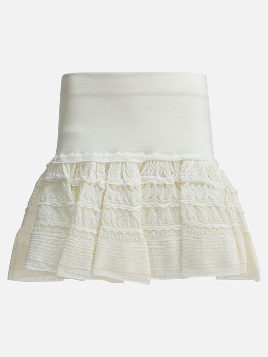 Miniskirts Solid colour  White - Alaïa Women | PLP | VIETTI Online Store 
