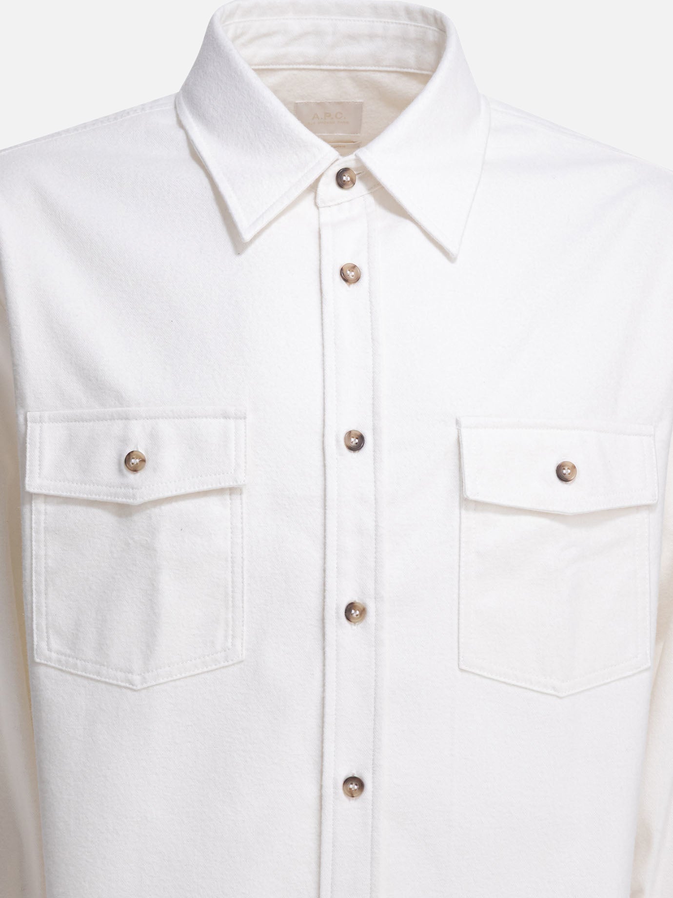 Overshirt jackets Solid colour  White - A.P.C. Men | PDP | VIETTI Online Store | Zoom-Modal_3
