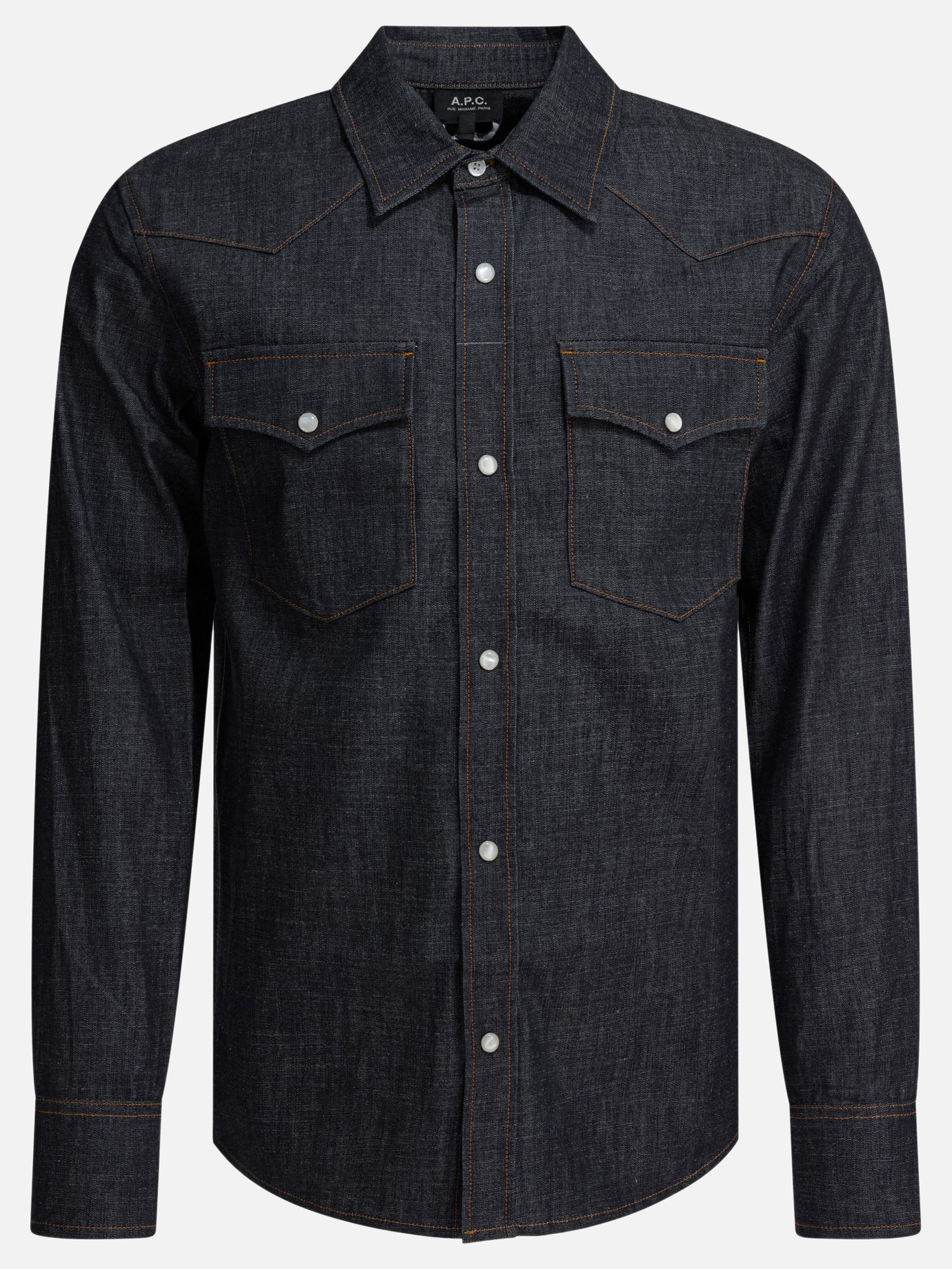 Casual shirts Solid colour  Blue - A.P.C. Men | PDP | VIETTI Online Store | Zoom-Modal
