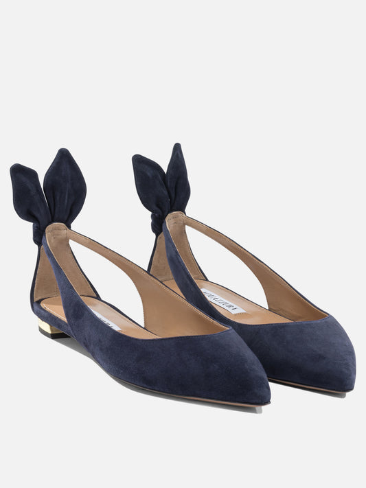Classic ballet flats 100% kid leather - 100% calf leather  Blue - Aquazzura Women | PLP | VIETTI Online Store | 2
