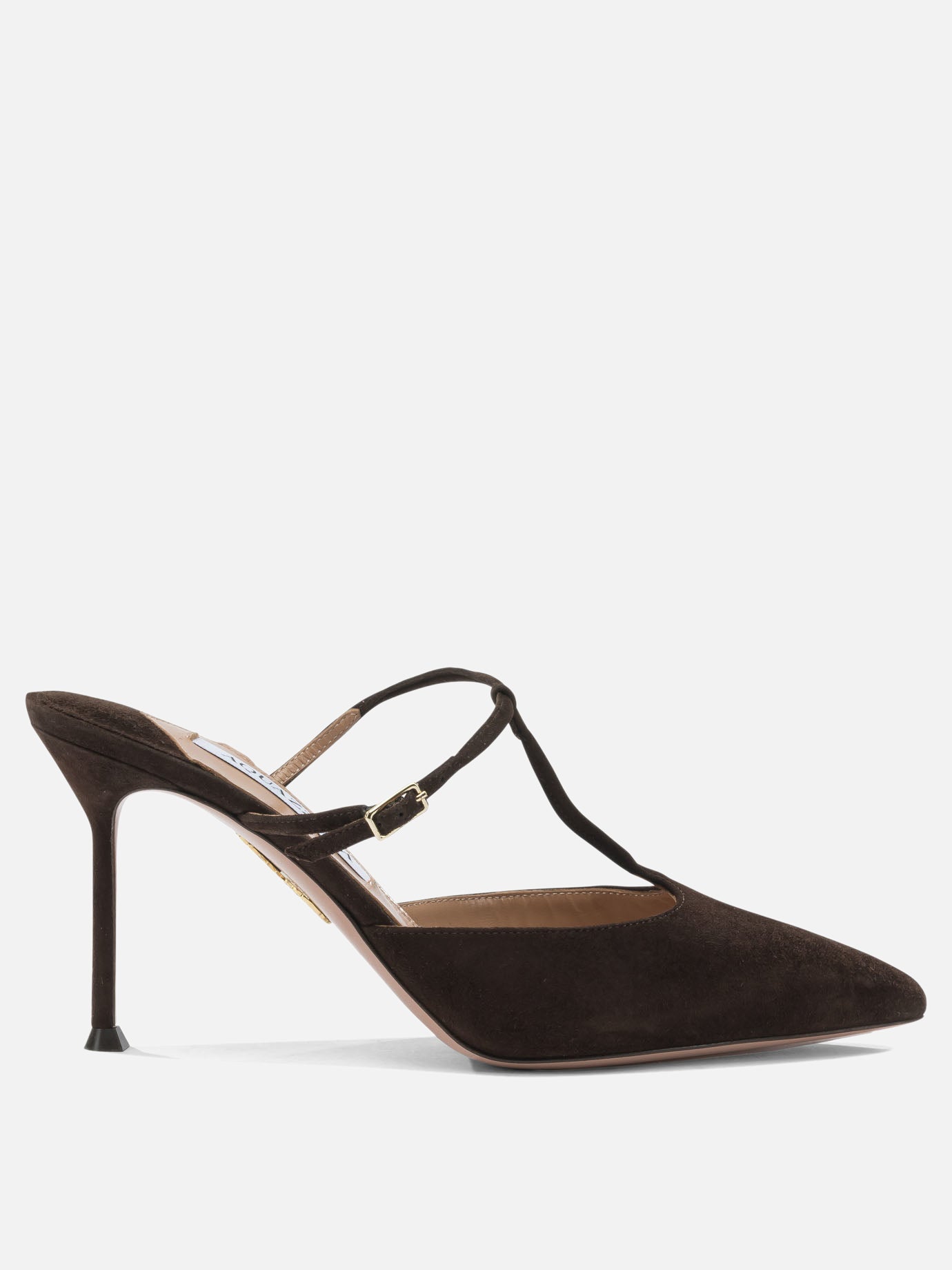 Mules 100% kid leather - 100% calf leather  Brown - Aquazzura Women | PDP | VIETTI Online Store | Zoom-Modal
