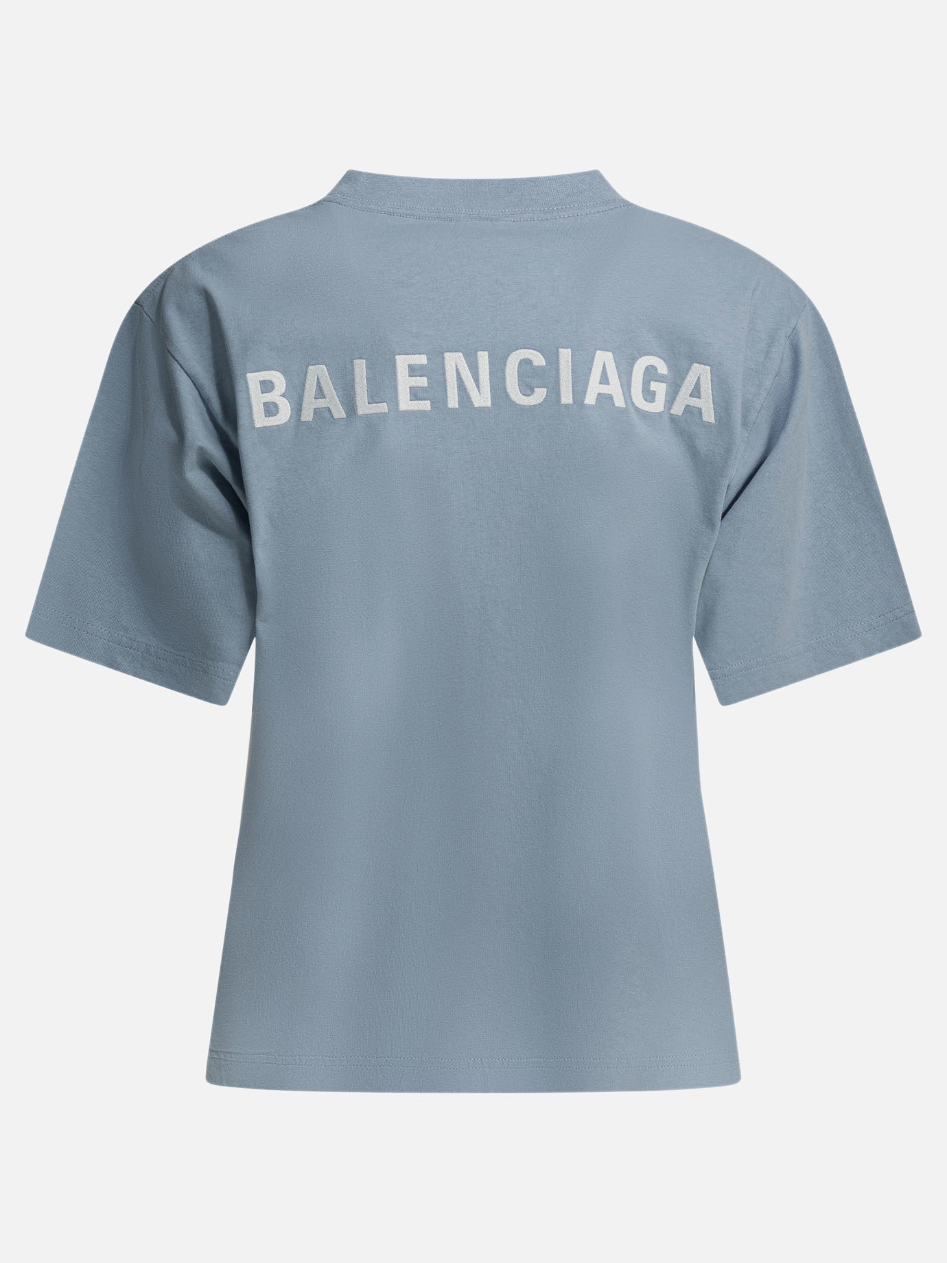 Crewneck t-shirts Logo  Light blue - Balenciaga Women | PDP | VIETTI Online Store | Zoom-Modal_2
