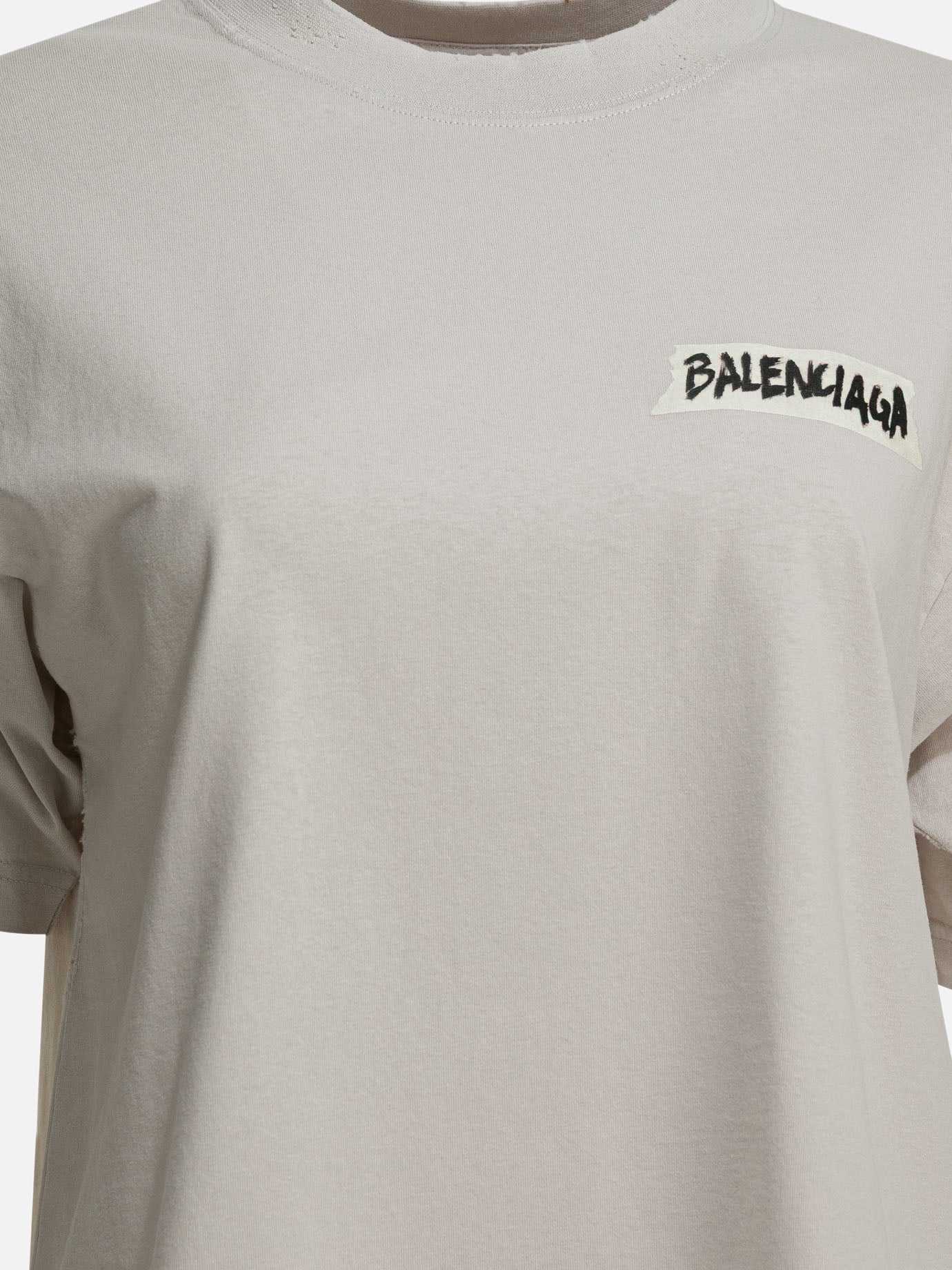Crewneck t-shirts Logo  White - Balenciaga Women | PDP | VIETTI Online Store | Zoom-Modal_3
