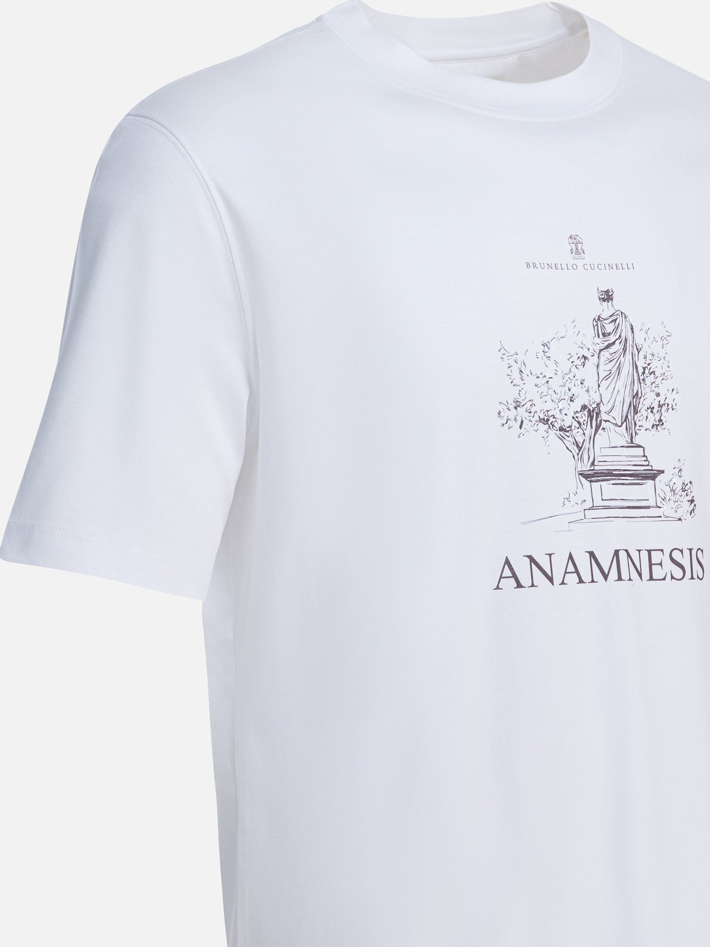 T-shirt girocollo Print  Bianco - Brunello Cucinelli Uomo | PDP | VIETTI Online Store | Zoom-Modal_4

