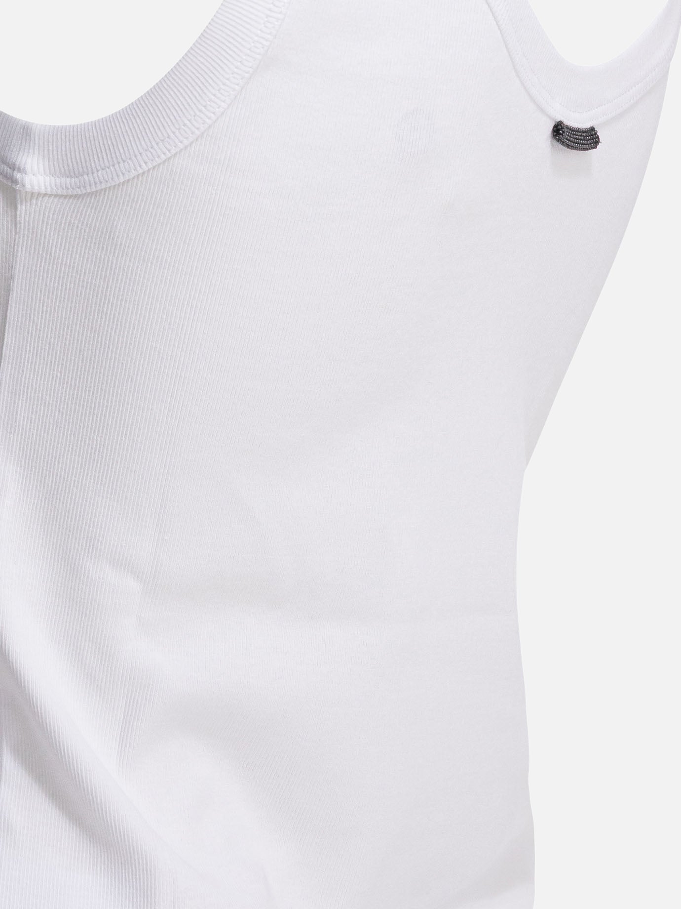 Tank tops Solid colour  White - Brunello Cucinelli Women | PDP | VIETTI Online Store | thumbnail_4