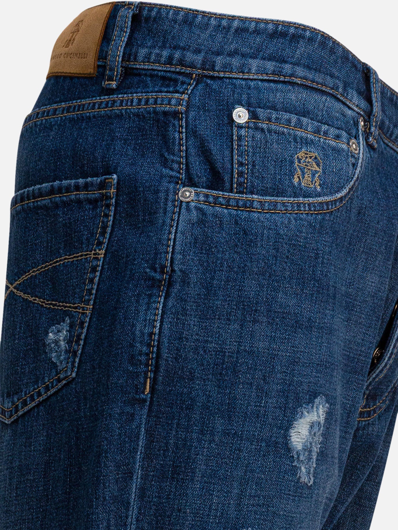 Jeans a gamba dritta Denim  Blu - Brunello Cucinelli Uomo | PDP | VIETTI Online Store | Zoom-Modal_4
