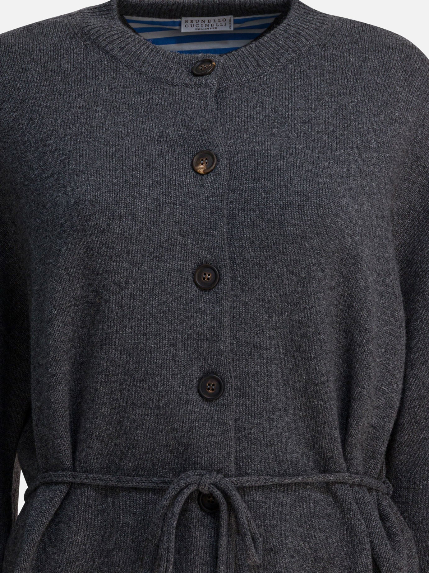 Cardigan Solid colour  Blu - Brunello Cucinelli Donna | PDP | VIETTI Online Store | Zoom-Modal_3
