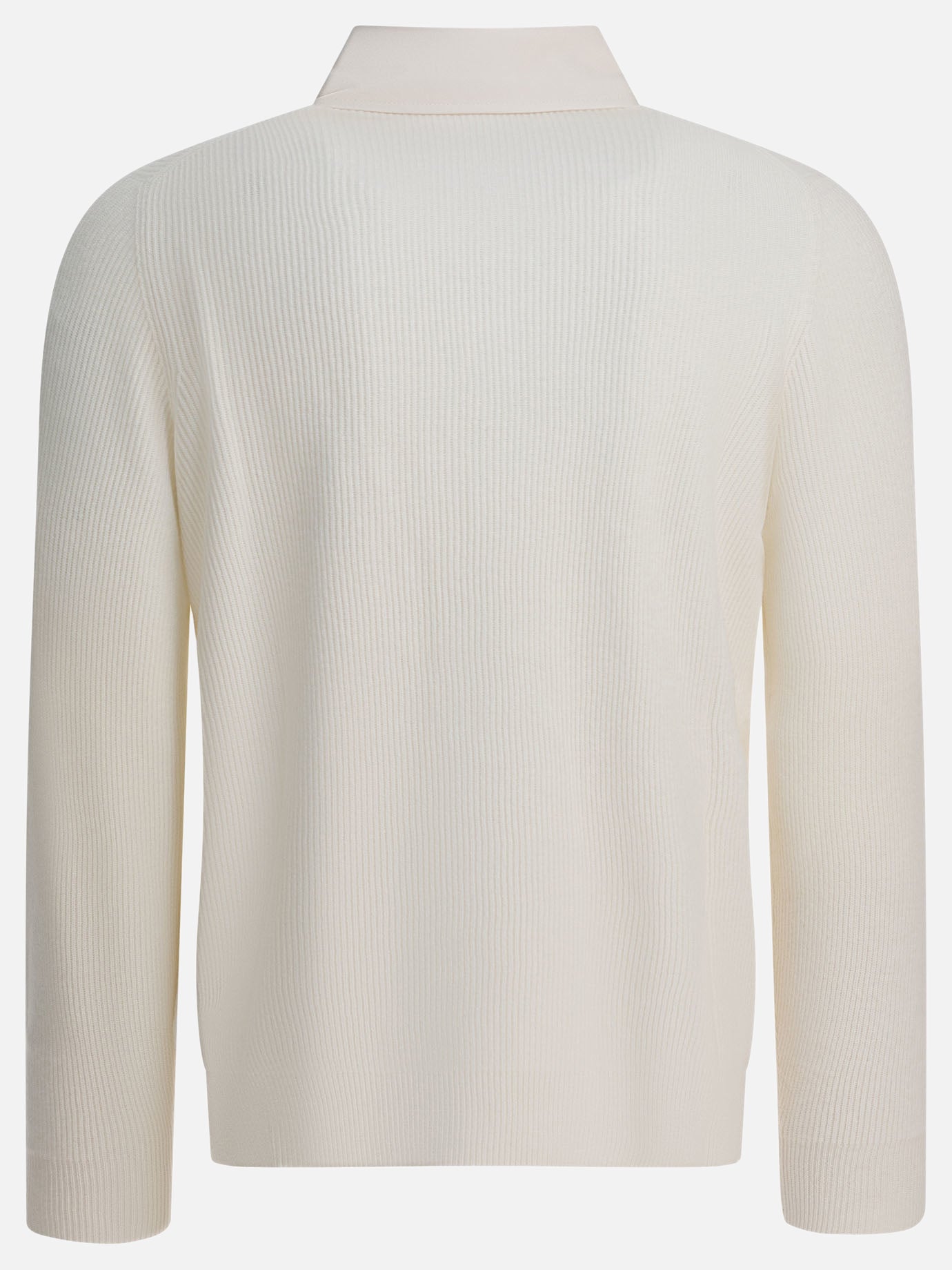 Maglioni scollo a V Solid colour  Bianco - Brunello Cucinelli Uomo | PDP | VIETTI Online Store | thumbnail_2