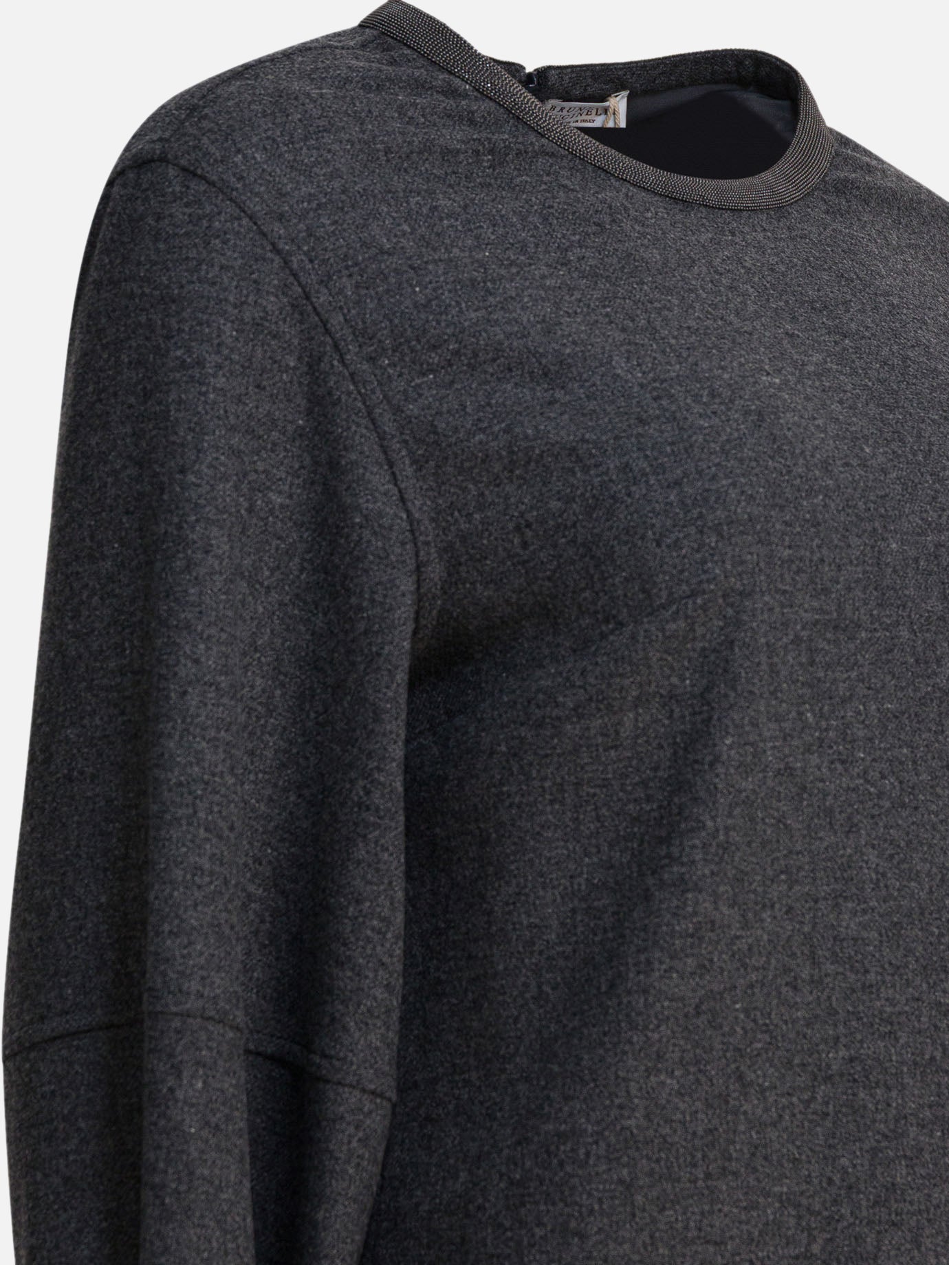 Mini dresses Solid colour  Grey - Brunello Cucinelli Women | PDP | VIETTI Online Store | Zoom-Modal_4
