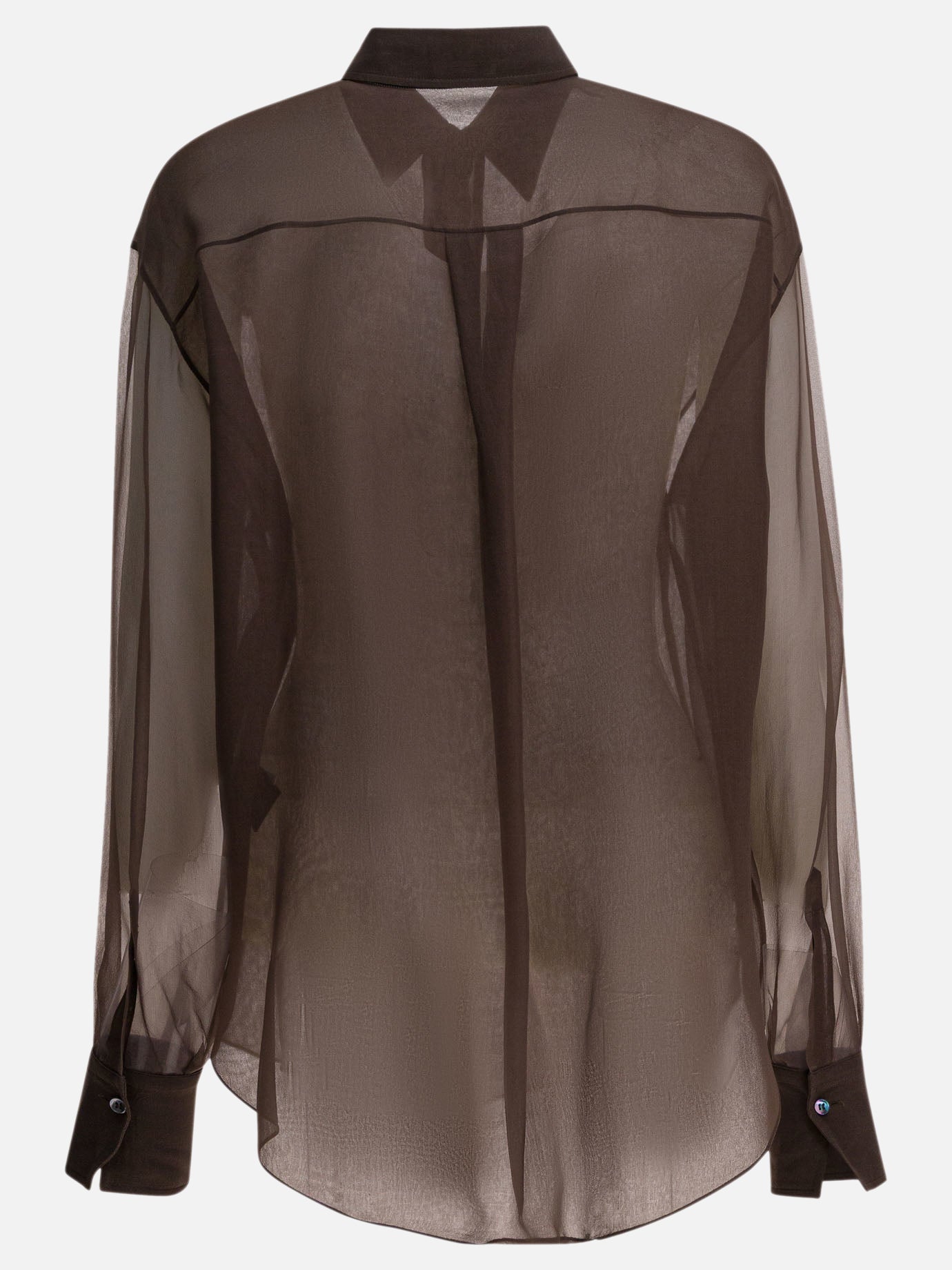 Camicie casual Solid colour  Marrone - Brunello Cucinelli Donna | PDP | VIETTI Online Store | Zoom-Modal_2
