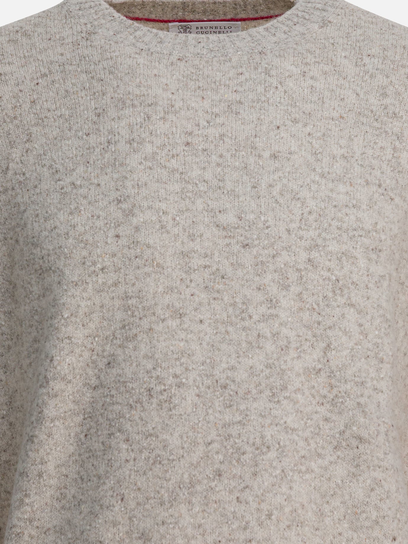 Crewneck sweaters Solid colour  Grey - Brunello Cucinelli Men | PDP | VIETTI Online Store | thumbnail_3