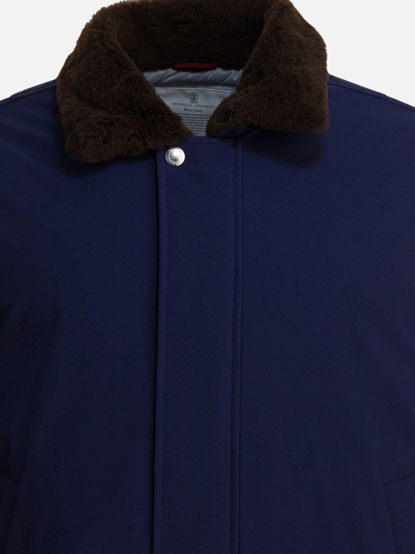 Piumini corti Solid colour  Blu - Brunello Cucinelli Uomo | PDP | VIETTI Online Store | Zoom-Modal_3
