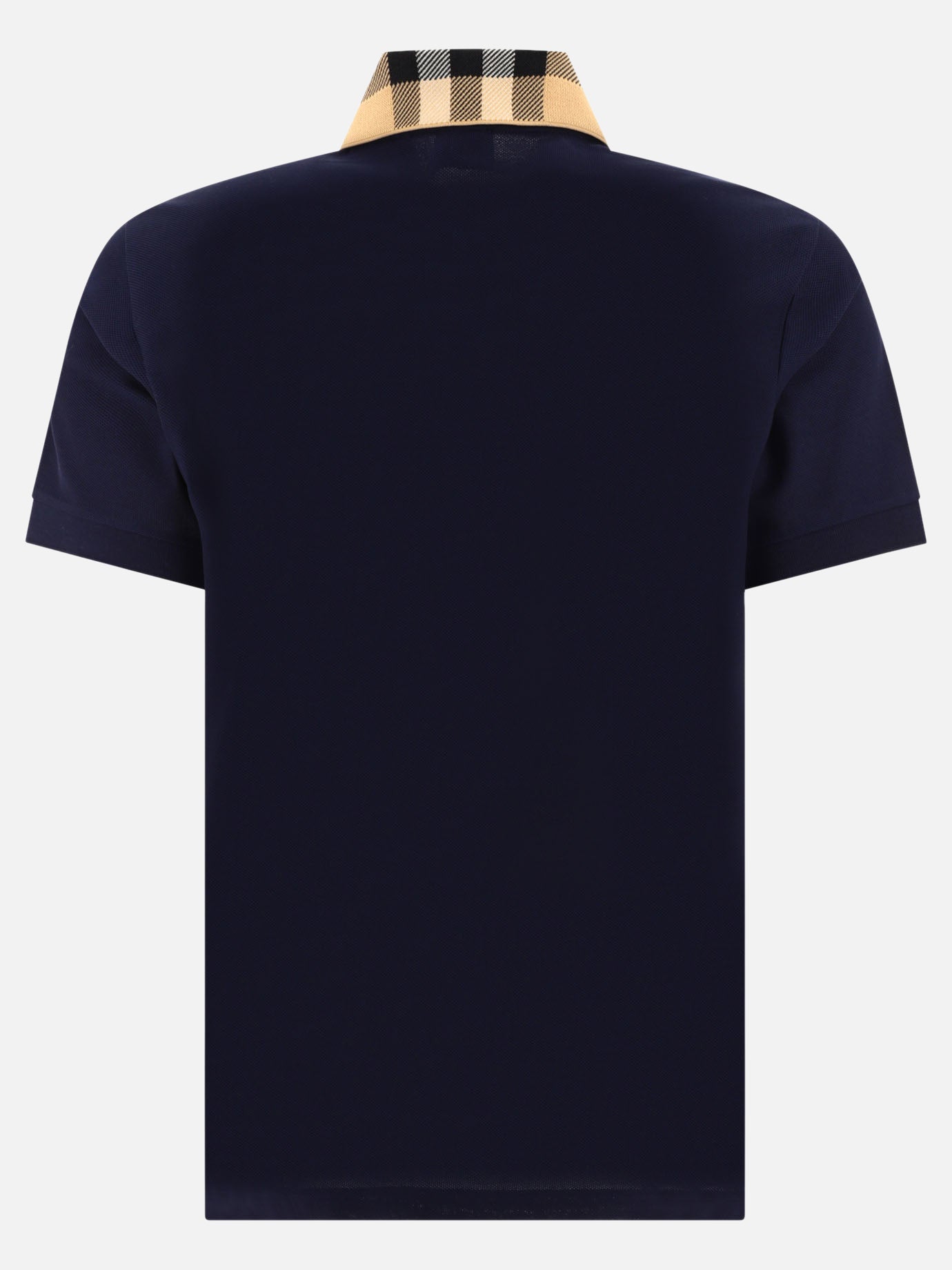 Polo con bottoni Check  Blu - Burberry Uomo | PDP | VIETTI Online Store | thumbnail_2