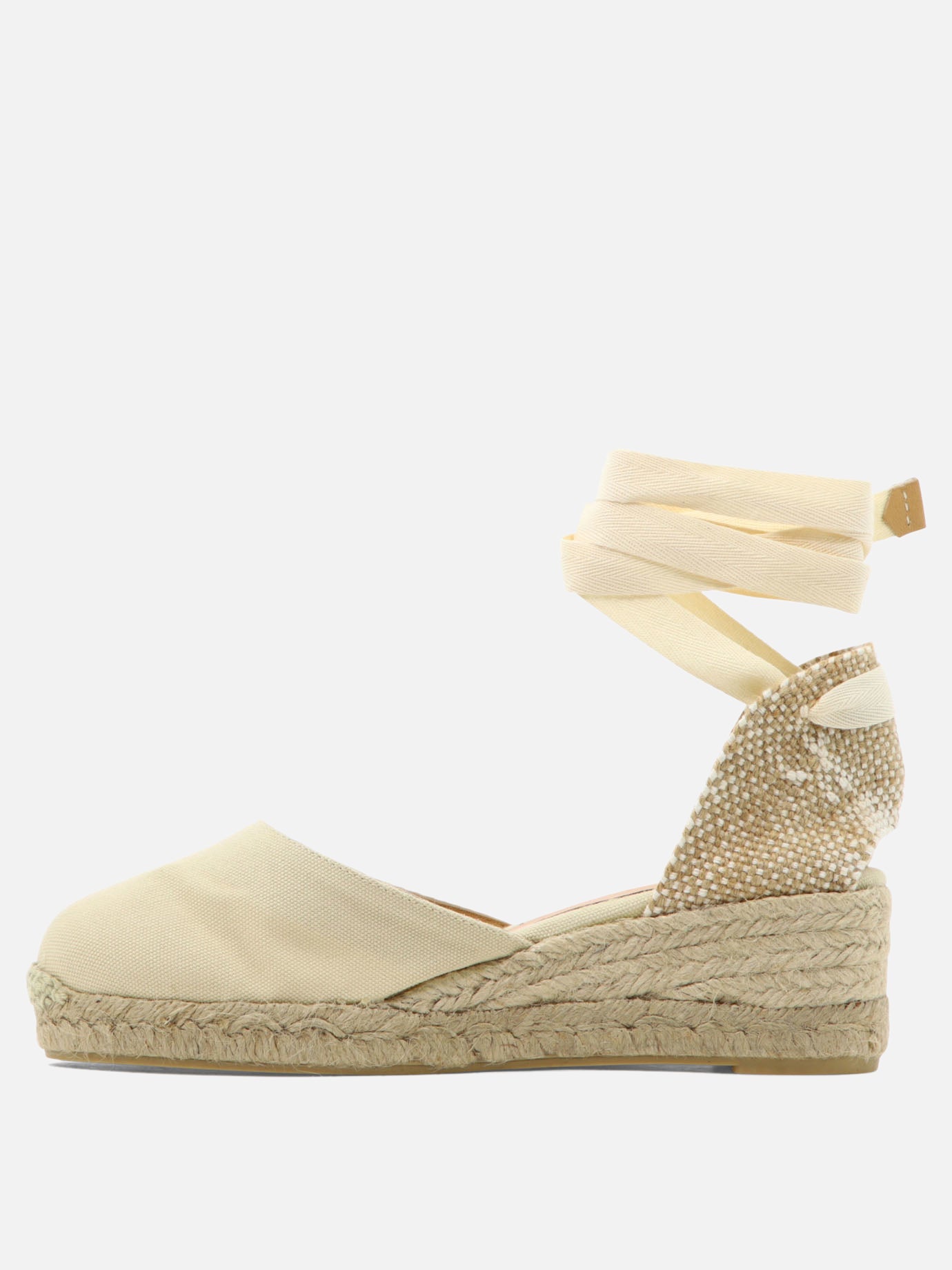 Heeled espadrilles 100% organic cotton - 100% rubber  Beige - Castañer Women | PDP | VIETTI Online Store | thumbnail_3