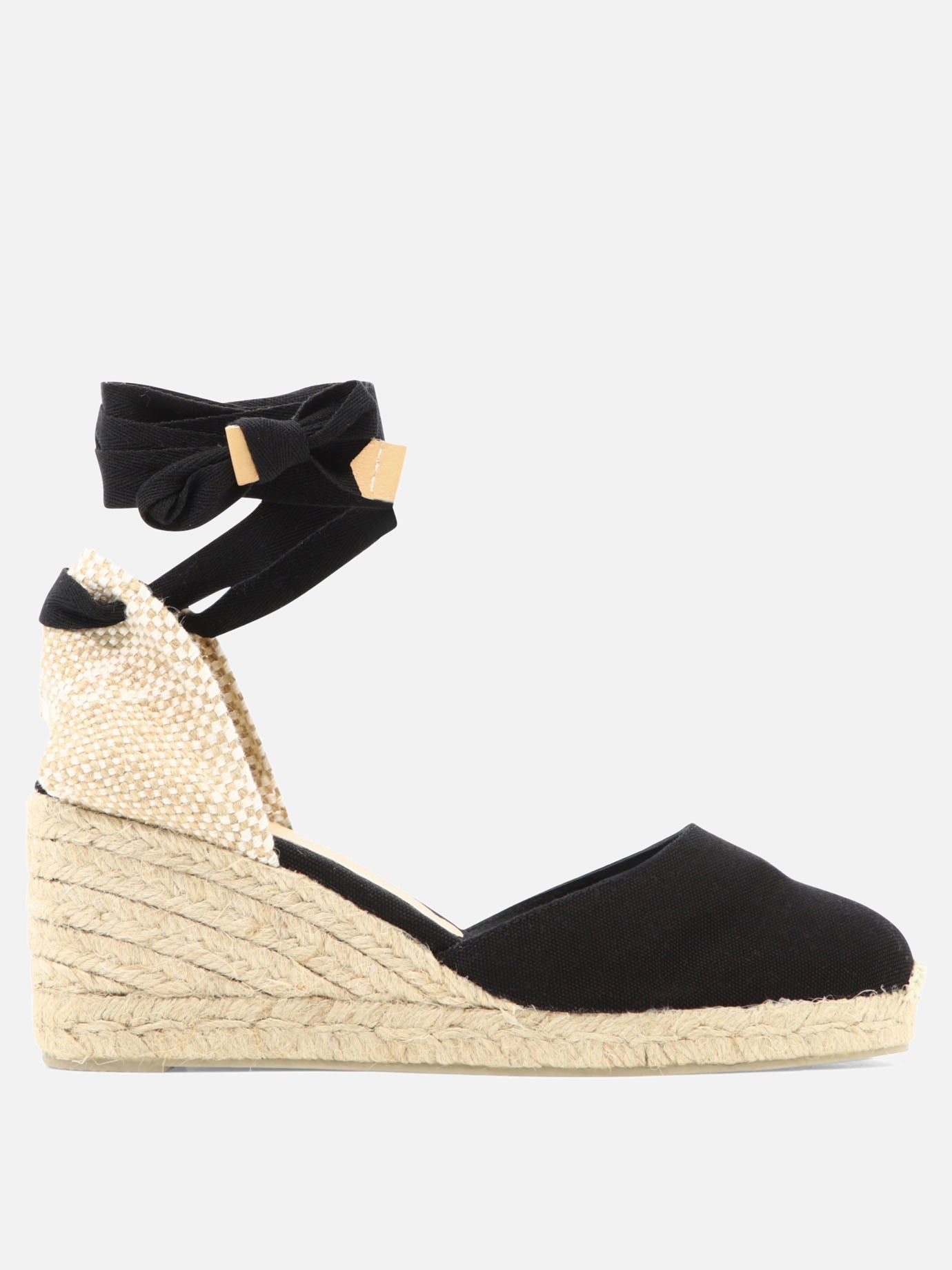 Heeled espadrilles 100% organic cotton - 100% rubber  Black - Castañer Women | PDP | VIETTI Online Store | Zoom-Modal

