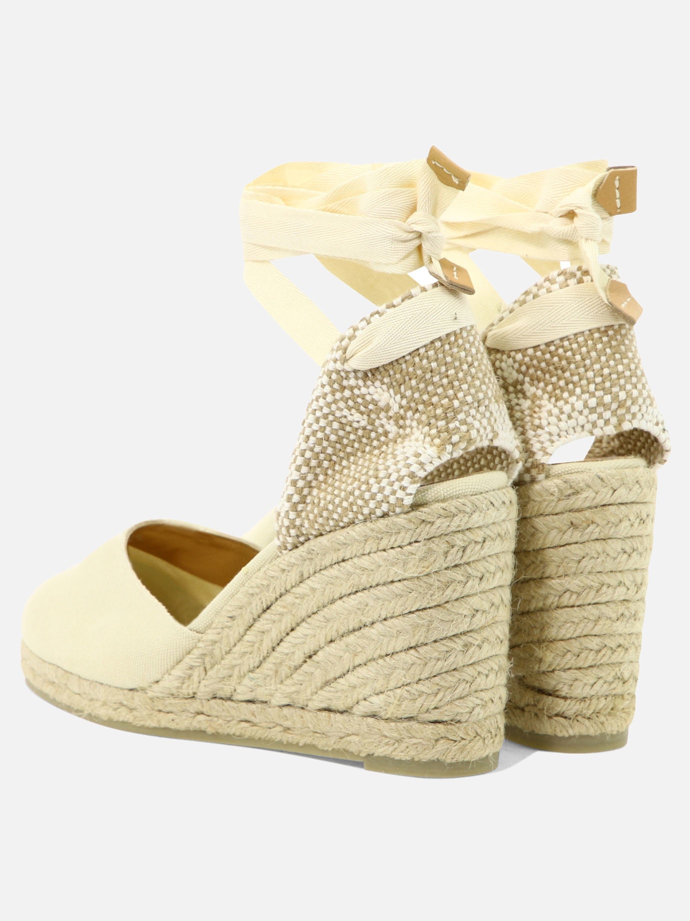 Heeled espadrilles 100% organic cotton - 100% rubber  White - Castañer Women | PDP | VIETTI Online Store | Zoom-Modal_4
