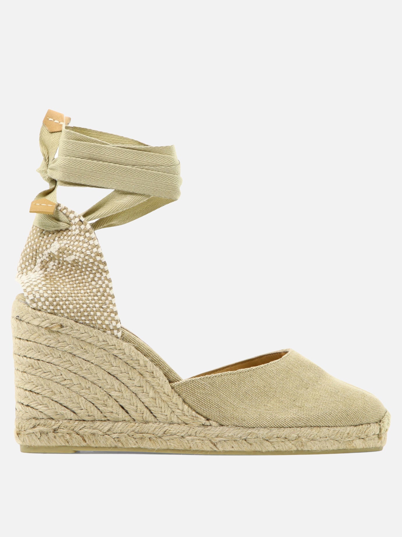 Heeled espadrilles 100% cotton - 100% rubber  Beige - Castañer Women | PDP | VIETTI Online Store | Zoom-Modal
