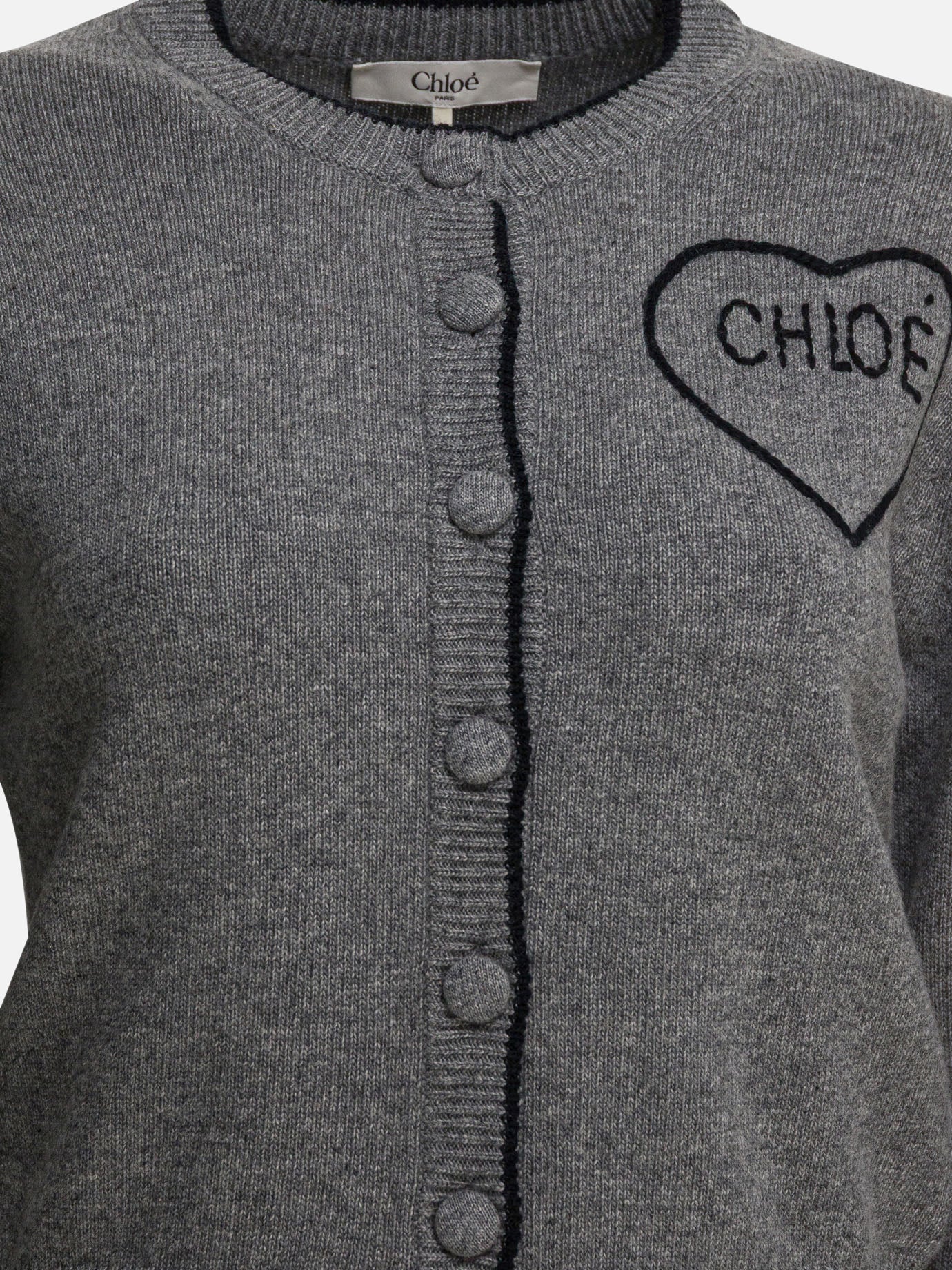 Cardigans Logo  Grey - Chloé Women | PDP | VIETTI Online Store | thumbnail_3