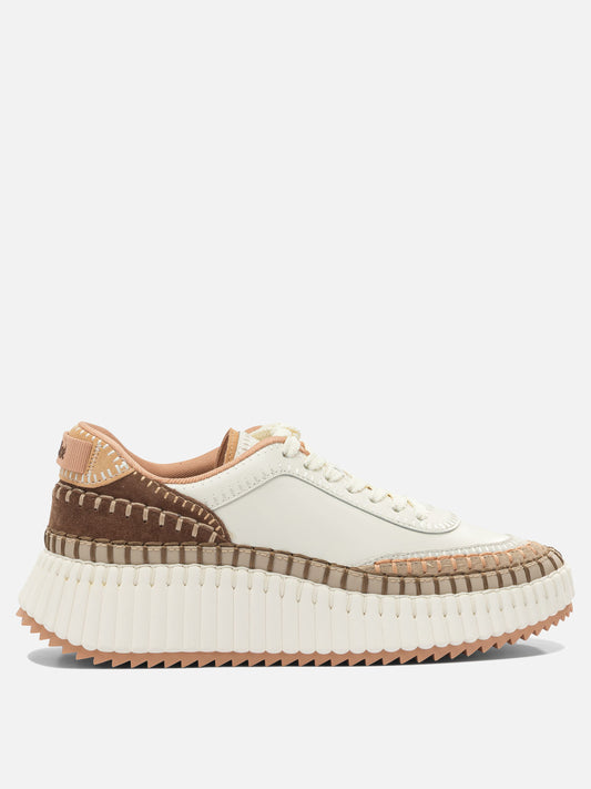 Low top sneakers 95% polyester 5% elastane - 100% ethylene vinyl acetate  Beige - Chloé Women | PDP | VIETTI Online Store 

