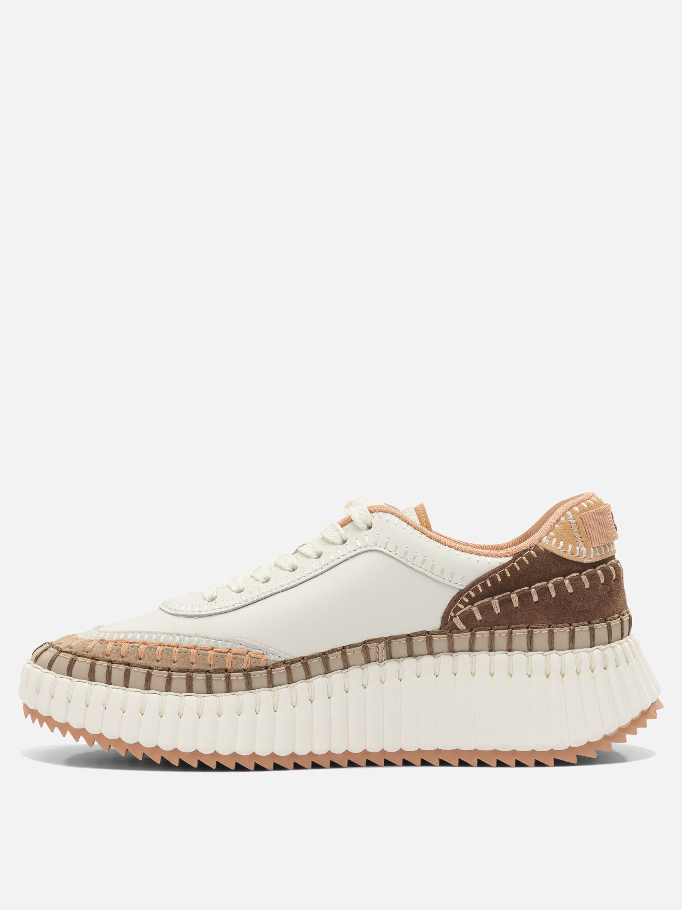 Low top sneakers 95% polyester 5% elastane - 100% ethylene vinyl acetate  Beige - Chloé Women | PDP | VIETTI Online Store | thumbnail_3