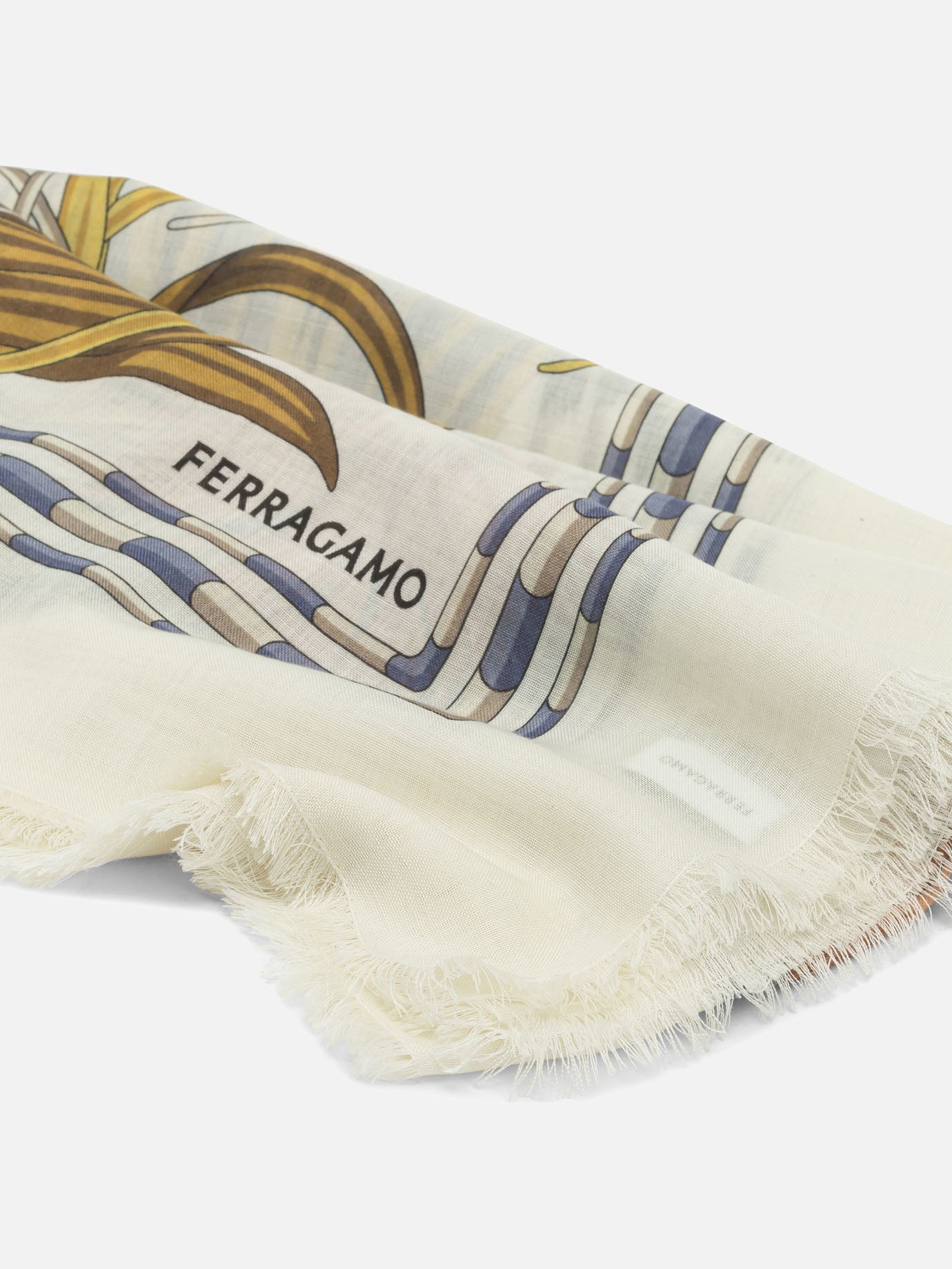 Sciarpe classiche 0790816  Bianco - Ferragamo Donna | PDP | VIETTI Online Store | Zoom-Modal_2
