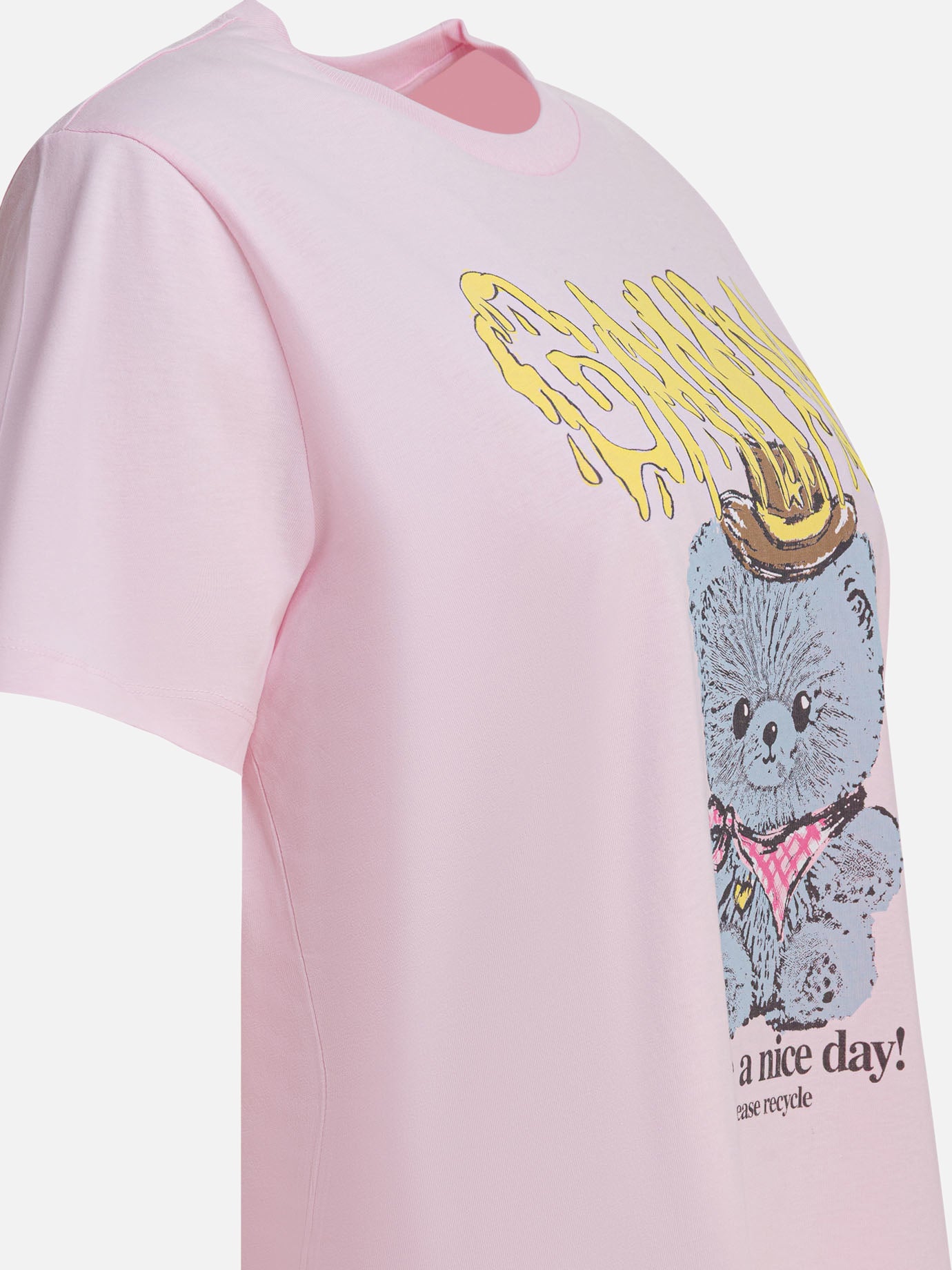 T-shirt girocollo Logo  Rosa - Ganni Donna | PDP | VIETTI Online Store | Zoom-Modal_4
