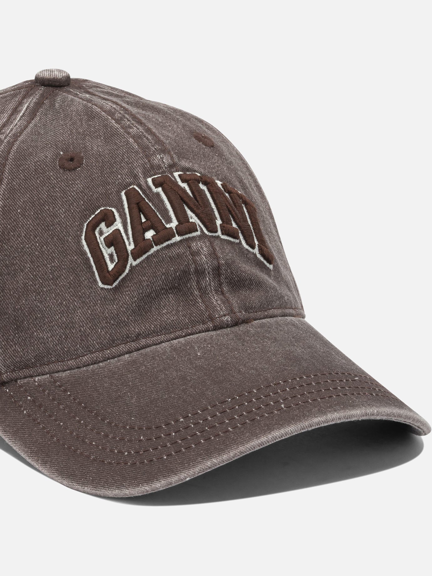 Baseball caps 100% organic cotton  Brown - Ganni Women | PDP | VIETTI Online Store | Zoom-Modal_4
