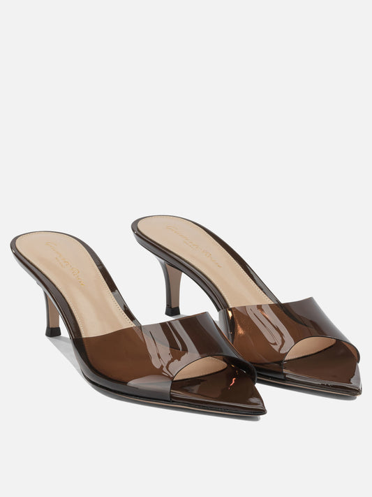 Mules 100% thermoplastic polyurethane - 100% leather  Brown - Gianvito Rossi Women | PDP | VIETTI Online Store | 2
