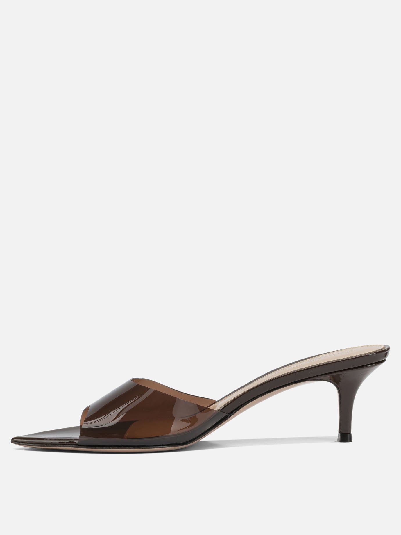 Mules 100% thermoplastic polyurethane - 100% leather  Brown - Gianvito Rossi Women | PDP | VIETTI Online Store | thumbnail_3