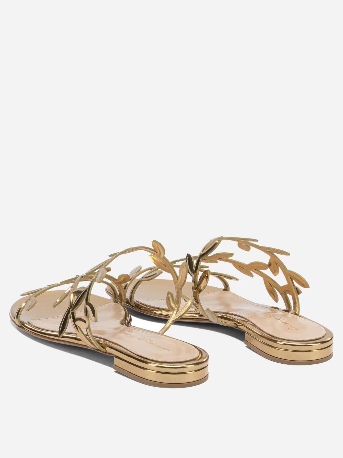 Flat sandals 100% leather - 100% leather  Gold - Gianvito Rossi Women | PDP | VIETTI Online Store | Zoom-Modal_4
