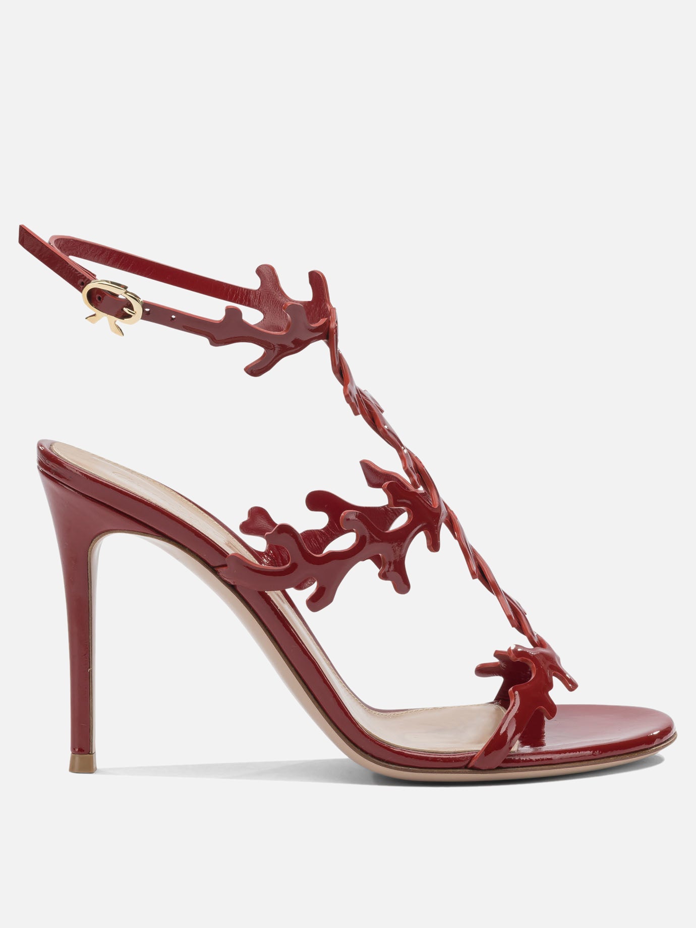 Heeled sandals 100% leather - 100% leather  Red - Gianvito Rossi Women | PDP | VIETTI Online Store | thumbnail