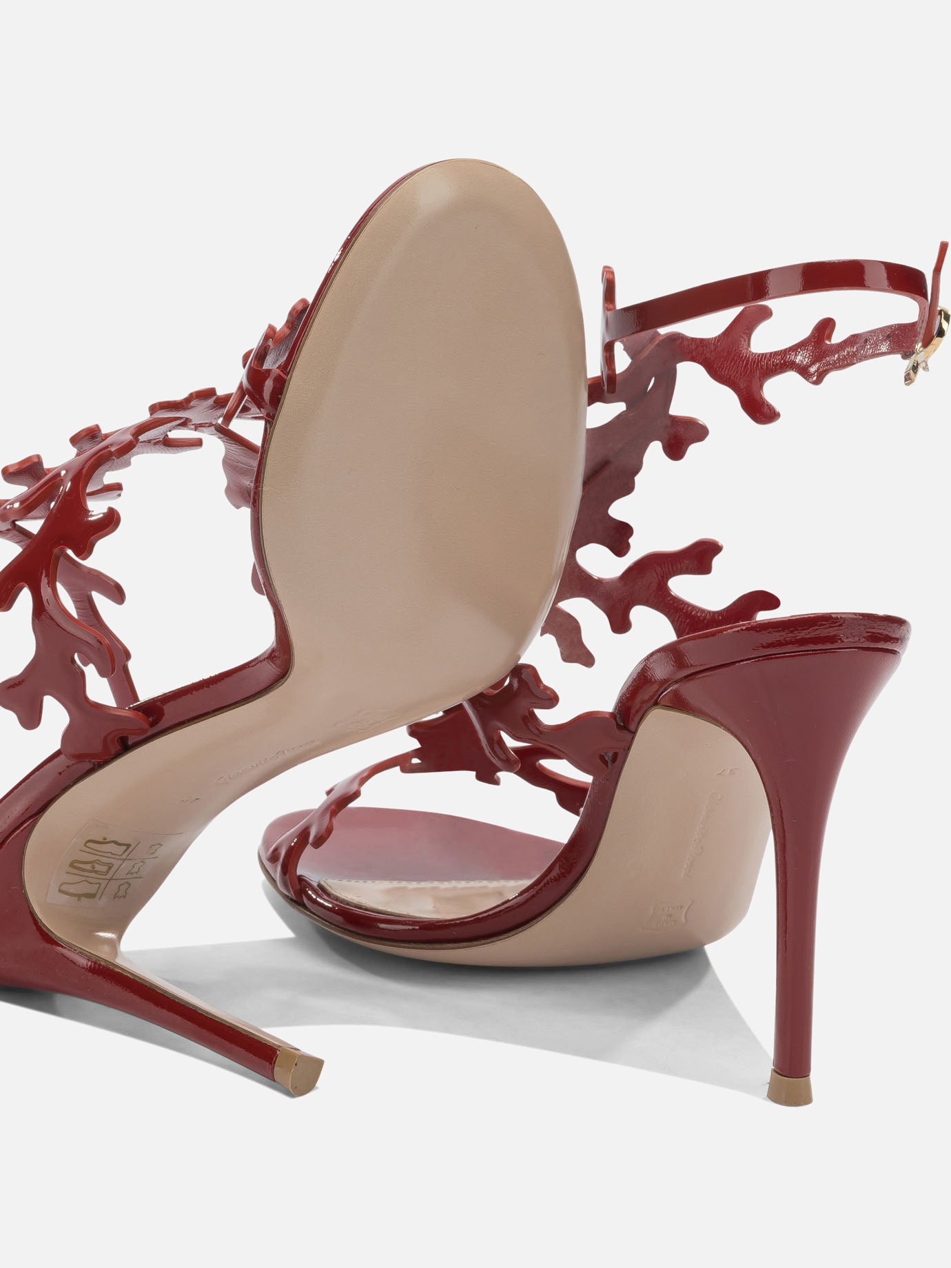 Heeled sandals 100% leather - 100% leather  Red - Gianvito Rossi Women | PDP | VIETTI Online Store | thumbnail_5
