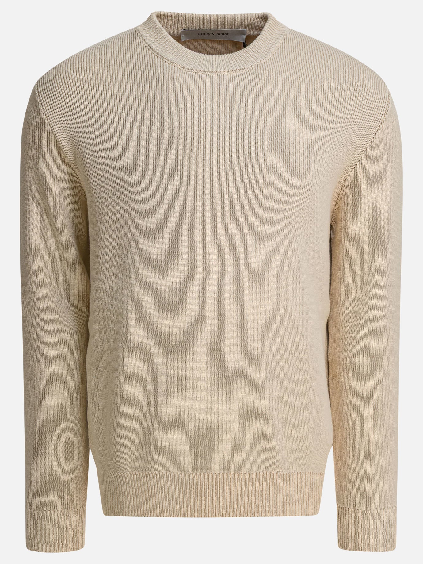 Crewneck sweaters Solid colour  Beige - Golden Goose Men | PDP | VIETTI Online Store | Zoom-Modal
