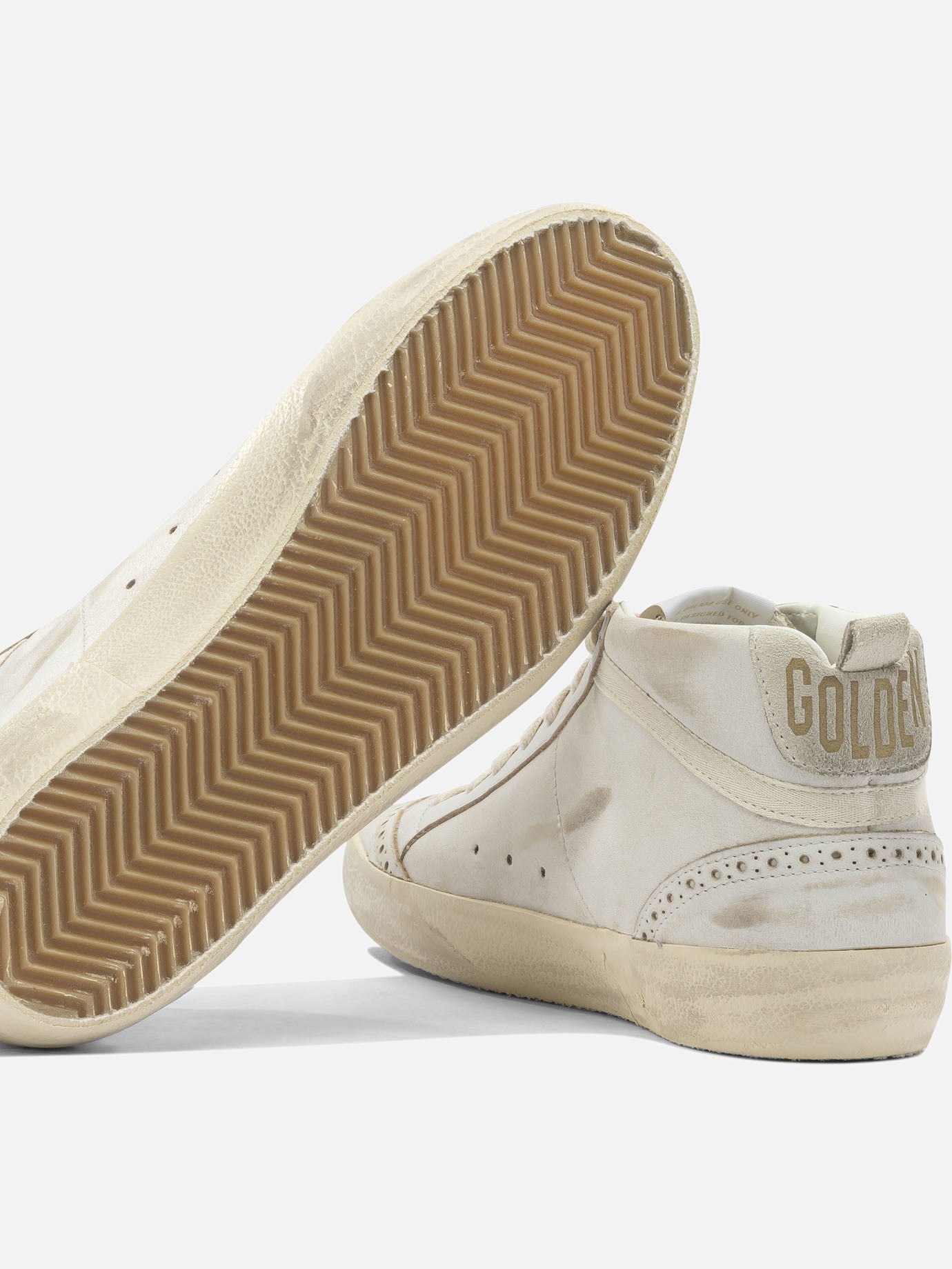High top sneakers 82% cow leather 12% polyethylene 6% cotton - 100% polyester  White - Golden Goose Women | PDP | VIETTI Online Store | Zoom-Modal_5
