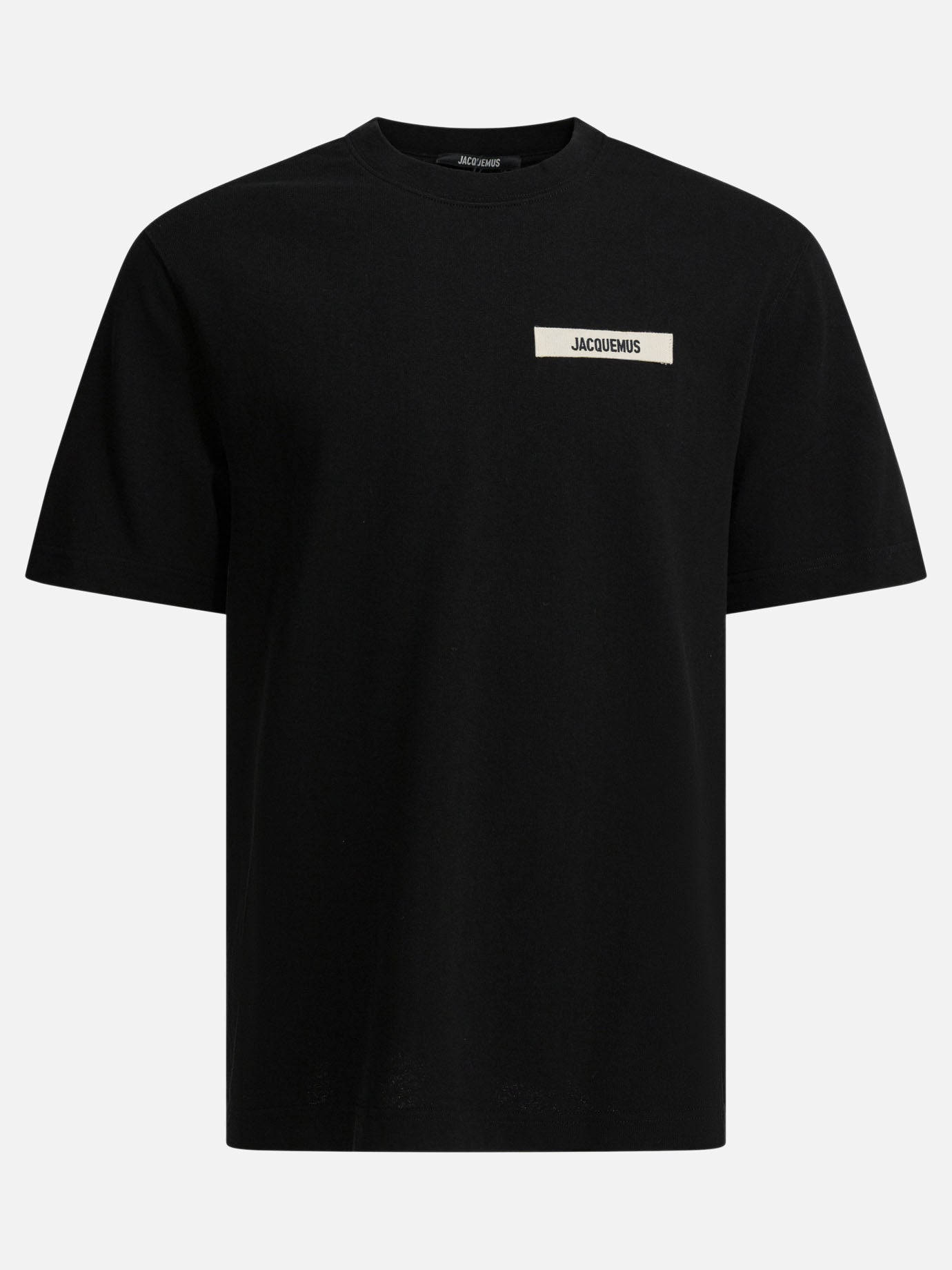 T-shirt girocollo Logo  Nero - Jacquemus Uomo | PDP | VIETTI Online Store | thumbnail