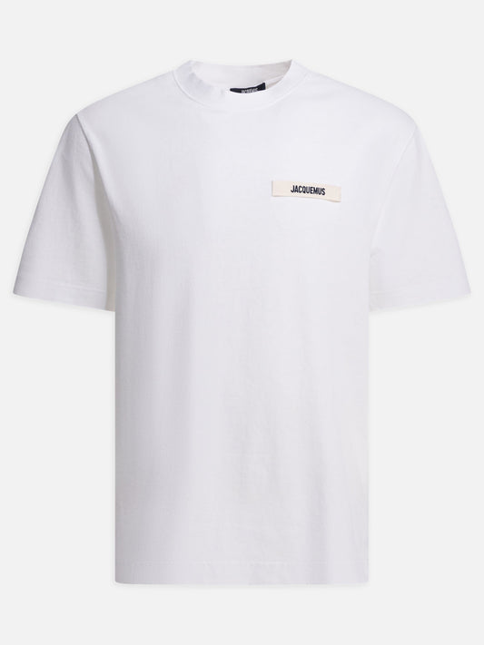 T-shirt girocollo Logo  Bianco - Jacquemus Uomo | PLP | VIETTI Online Store 
