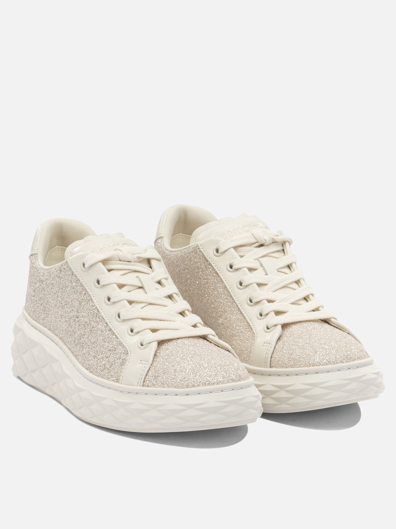 Low top sneakers 70% leather 24% textile 5% metal 1% rubber - 100% rubber  Gold - Jimmy Choo Women | PDP | VIETTI Online Store | Zoom-Modal_2
